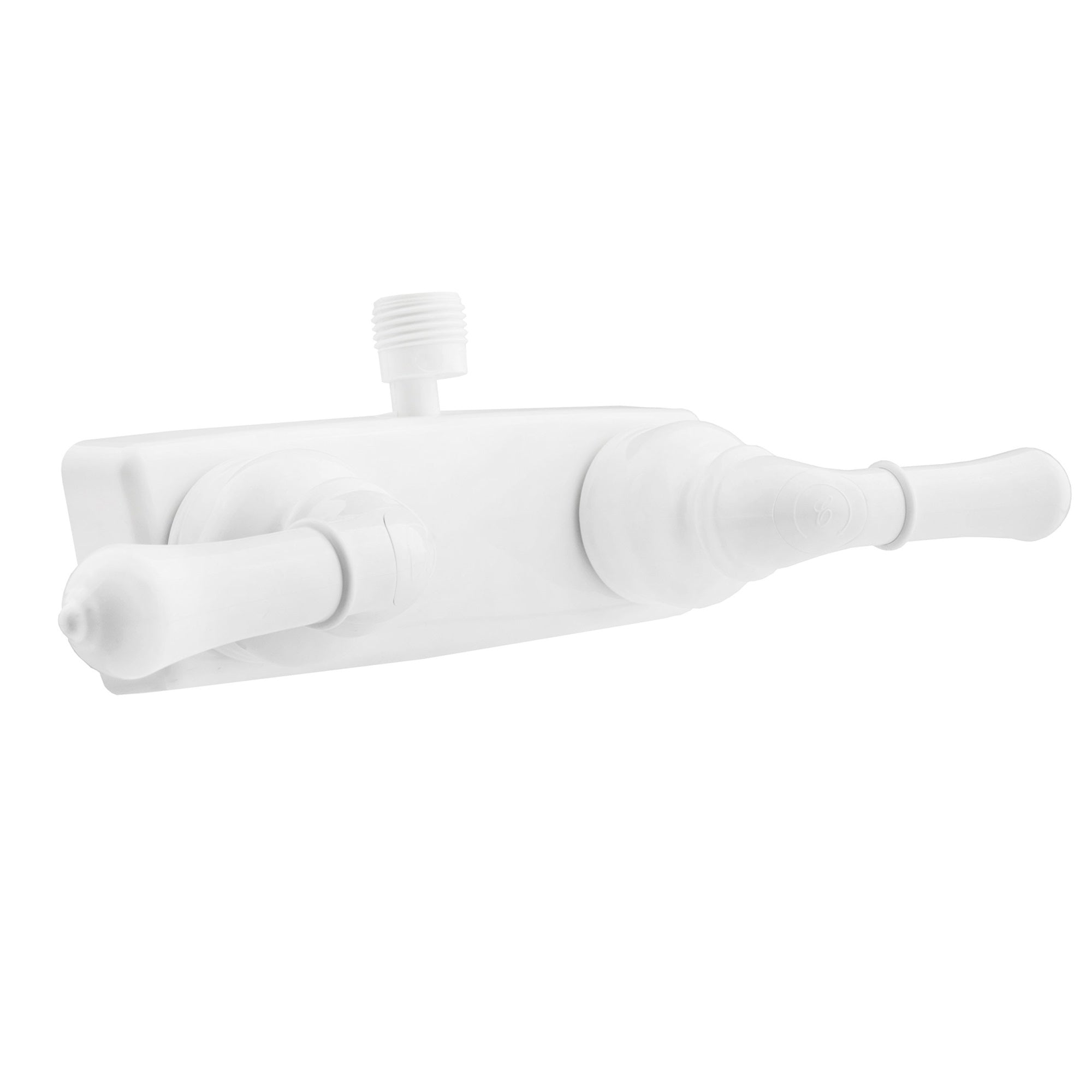 Dura Faucet (Df-Sa100C-Wt) Rv/Motorhome Shower Faucet Valve Diverter With Easy Turn Handles (White)