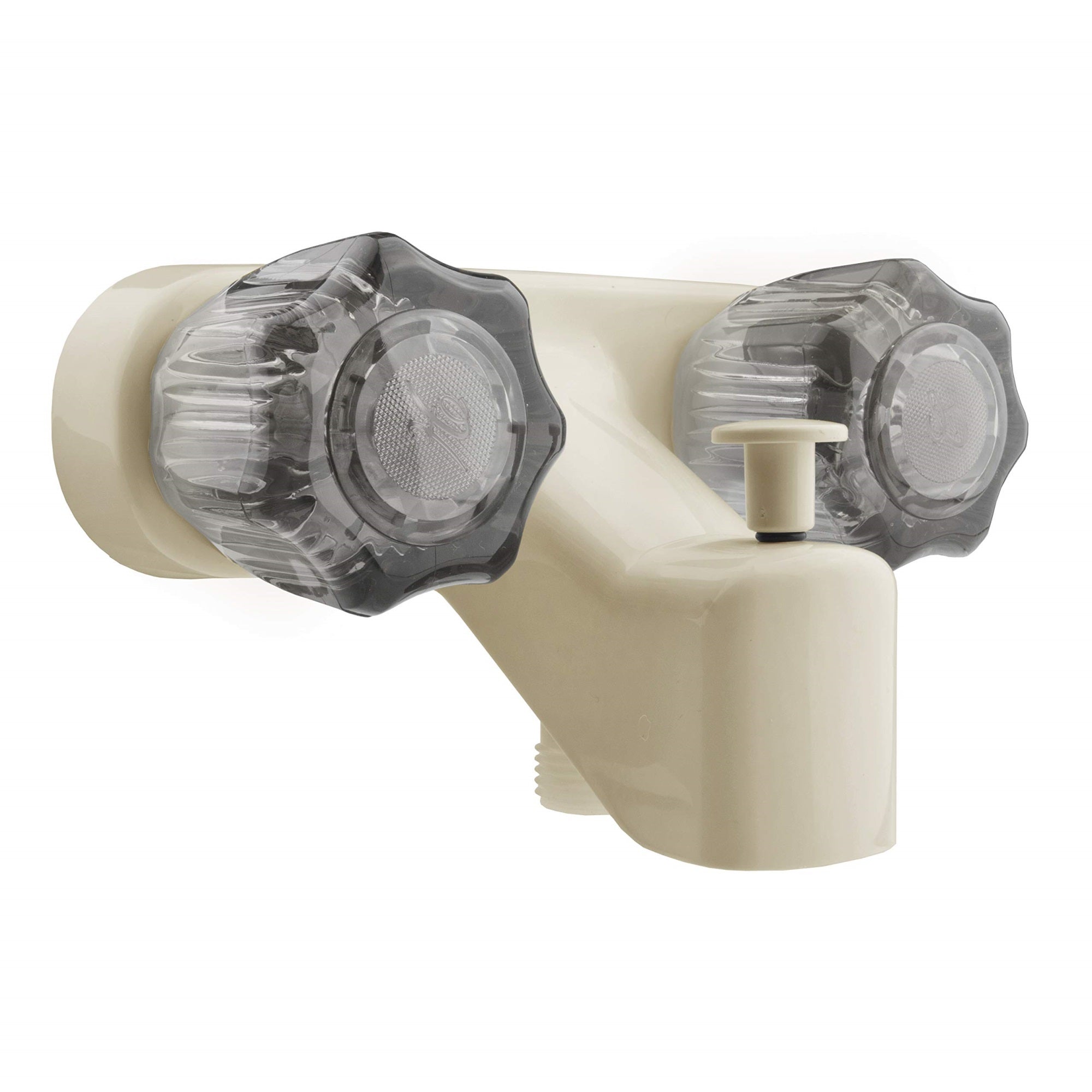 Dura Faucet Df-Sa110S-Bq Rv Tub & Shower Faucet Valve Diverter With Smoked Acrylic Knobs (Bisque Parchment)