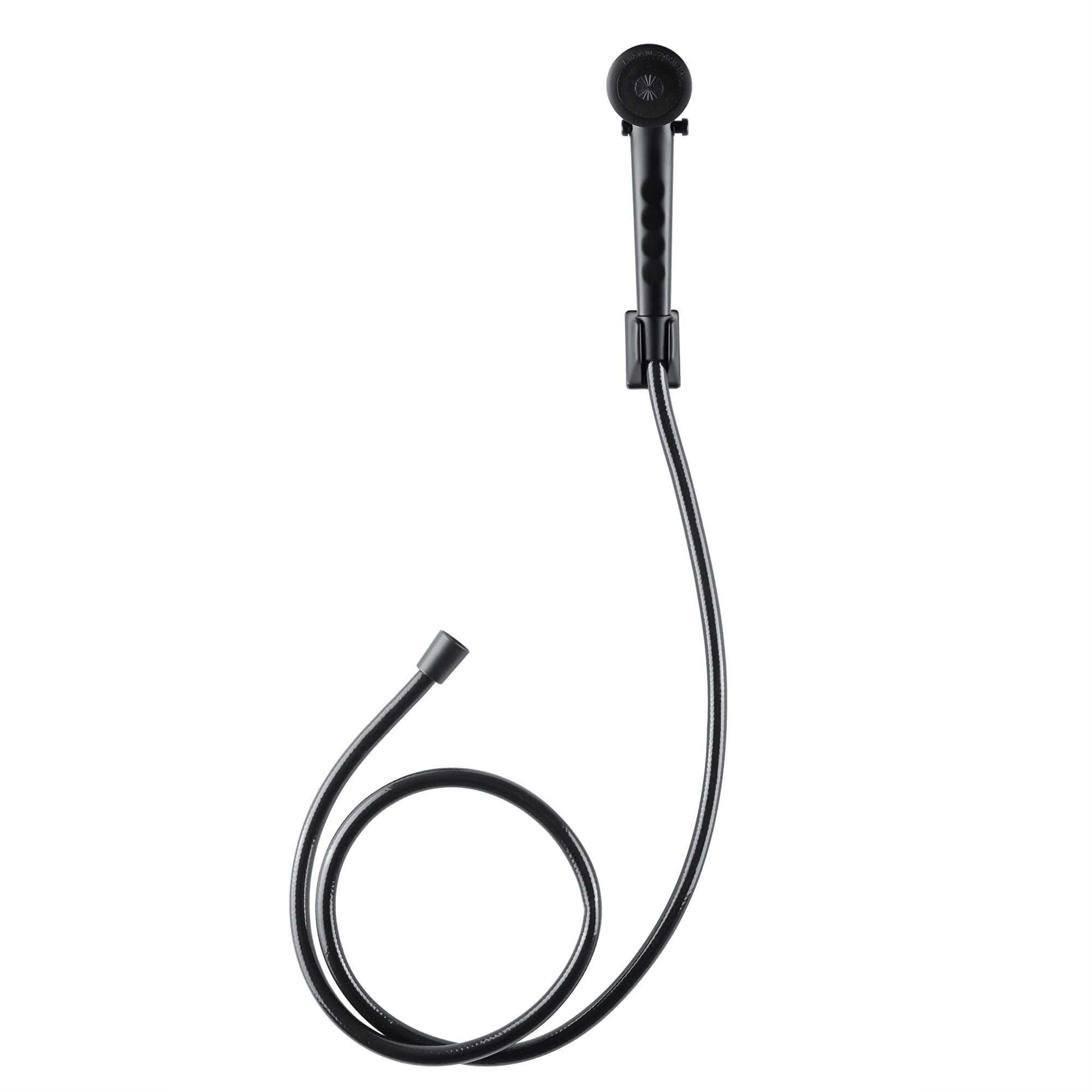 Dura Faucet Df-Sa130-Mb Economical Shower Head Hose Kit - Handheld Replacement Rv Shower Head Wand - Universal Water Saving Shower Head With Flow Control Trickle Switch (Matte Black)