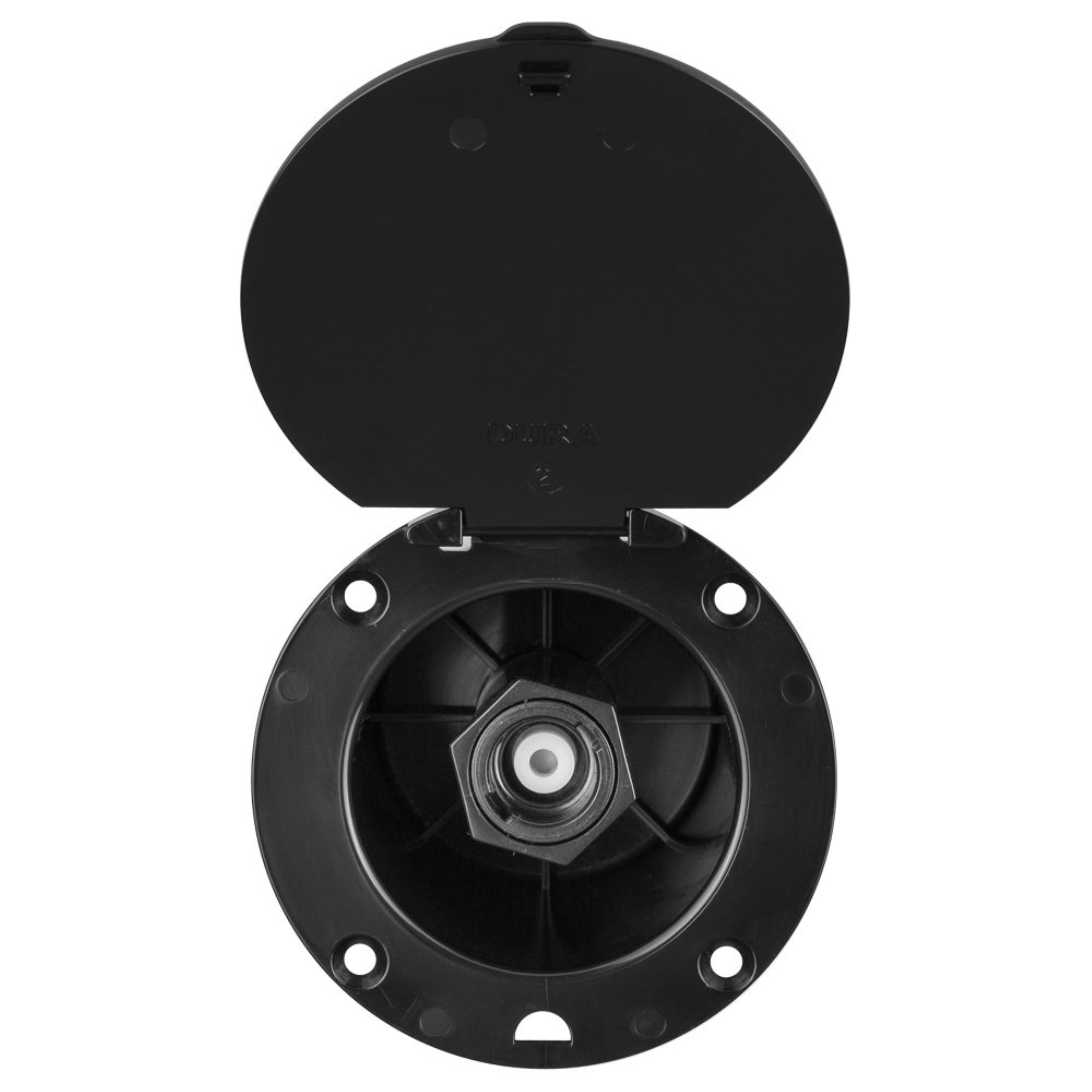 Dura Faucet Df-Sa184-Bk Rv Outdoor Exterior Utility Spray Dock Port With Quick Connect Hookup (Black) (Black)