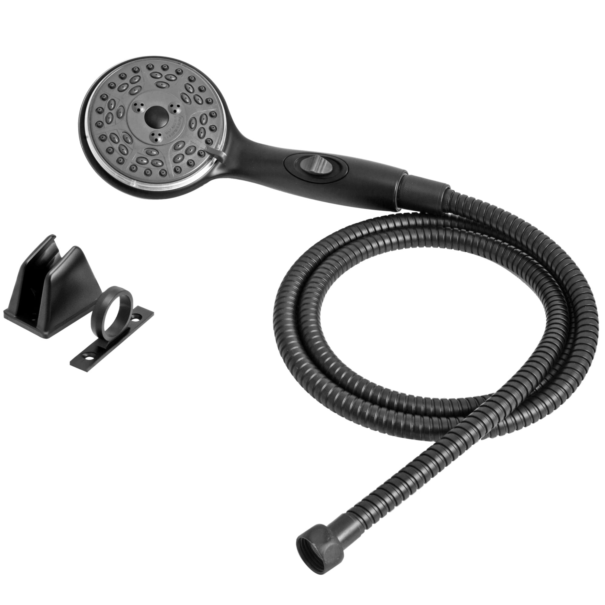 Dura Faucet Premium Rv Handheld Shower Wand And Hose Kit - Eco-Friendly On/Off Switch (Matte Black)