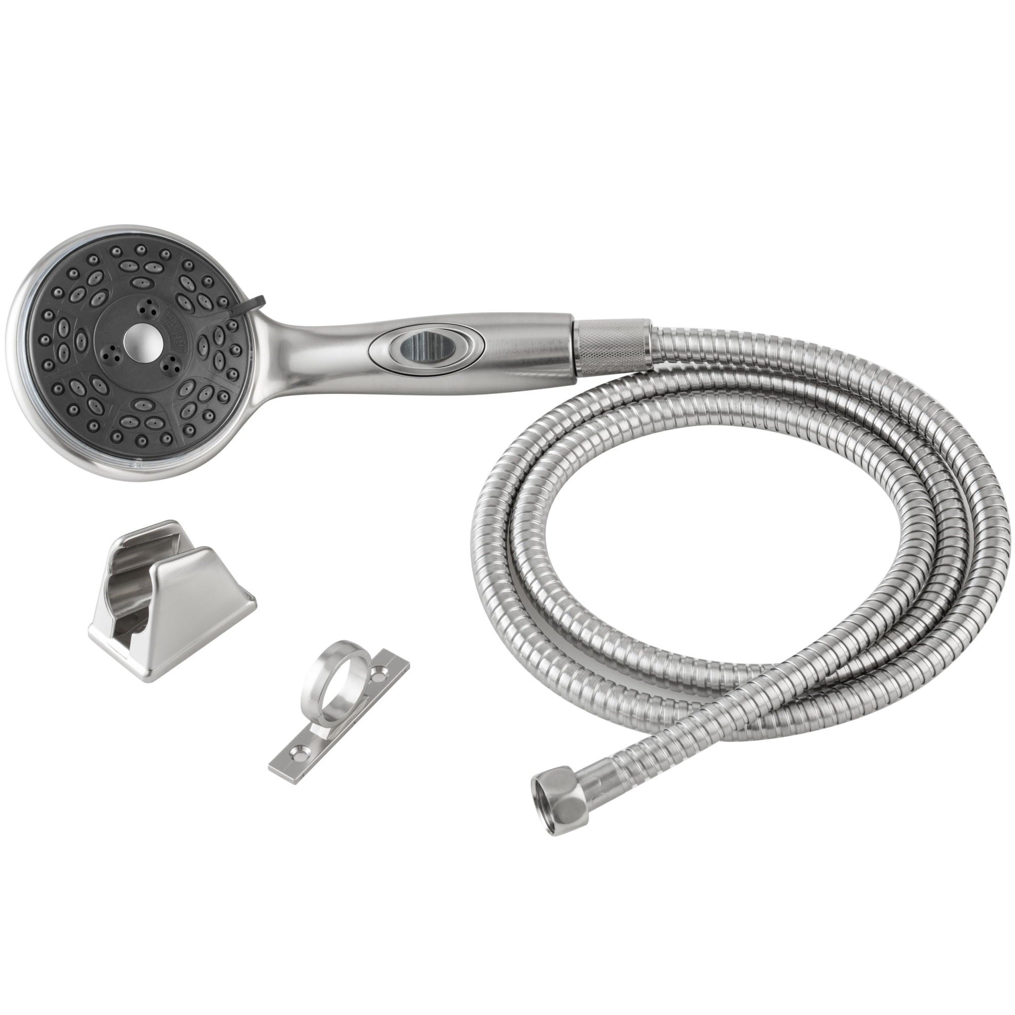 Dura Faucet Premium Rv Handheld Shower Wand And Hose Kit - Eco-Friendly On/Off Switch (Brushed Satin Nickel)