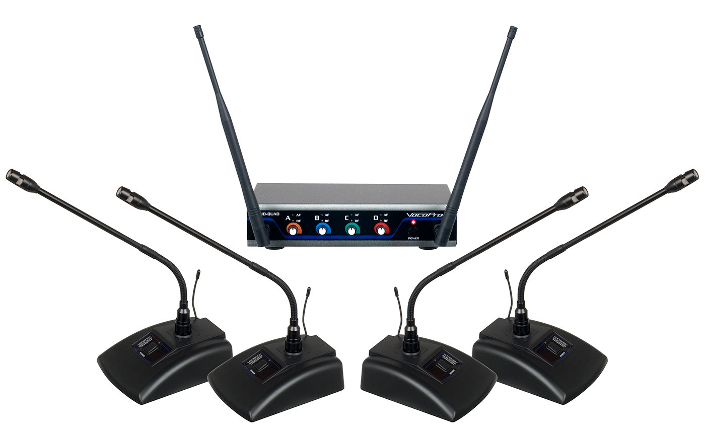 DIGITAL-QUAD CONFERENCE -C4 - Four Channel UHF Digital Wireless  Conference System
