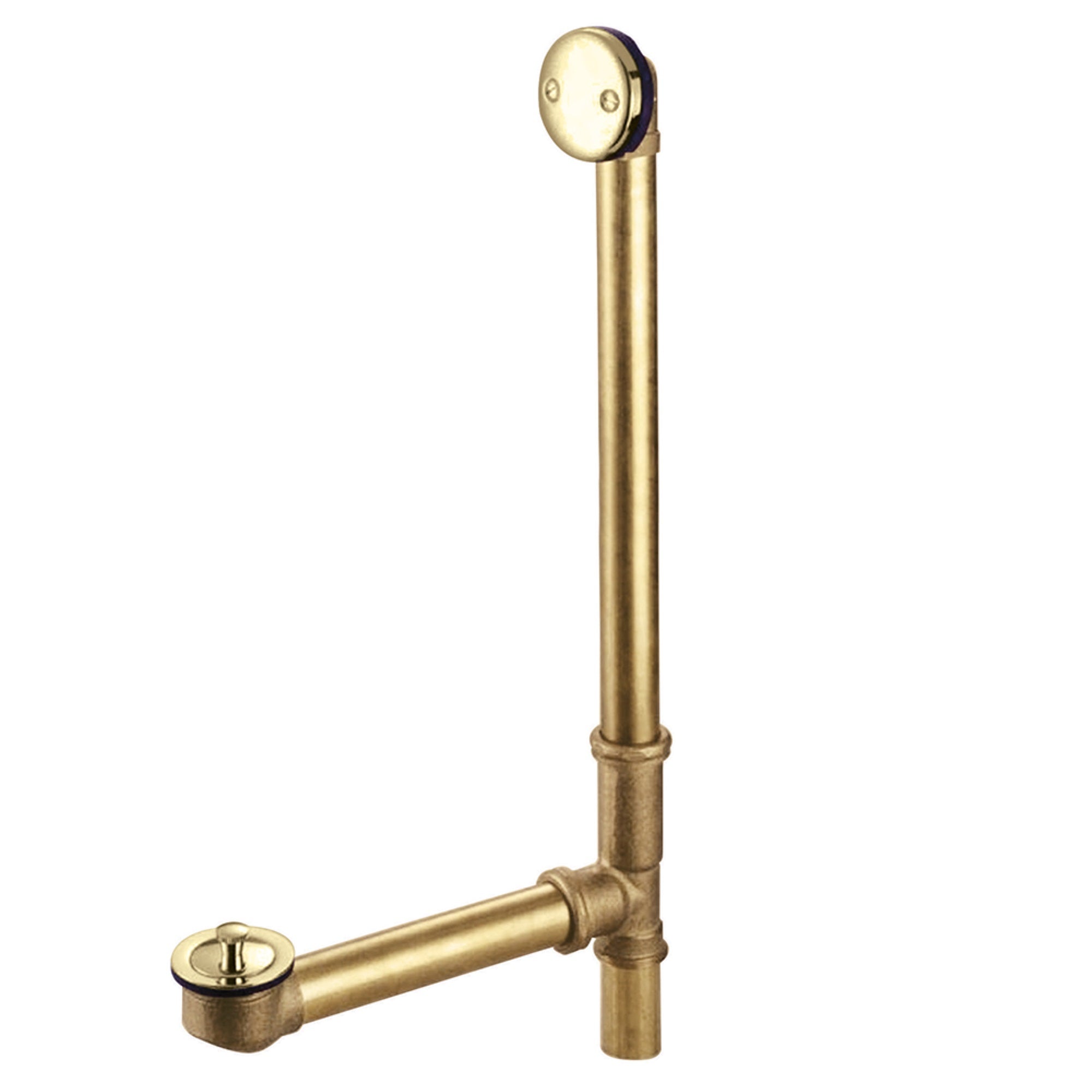 Kingston Brass Dll3182 18 Tub Waste And Overflow With Lift & Lock Drain, 20 Gauge, Polished Brass