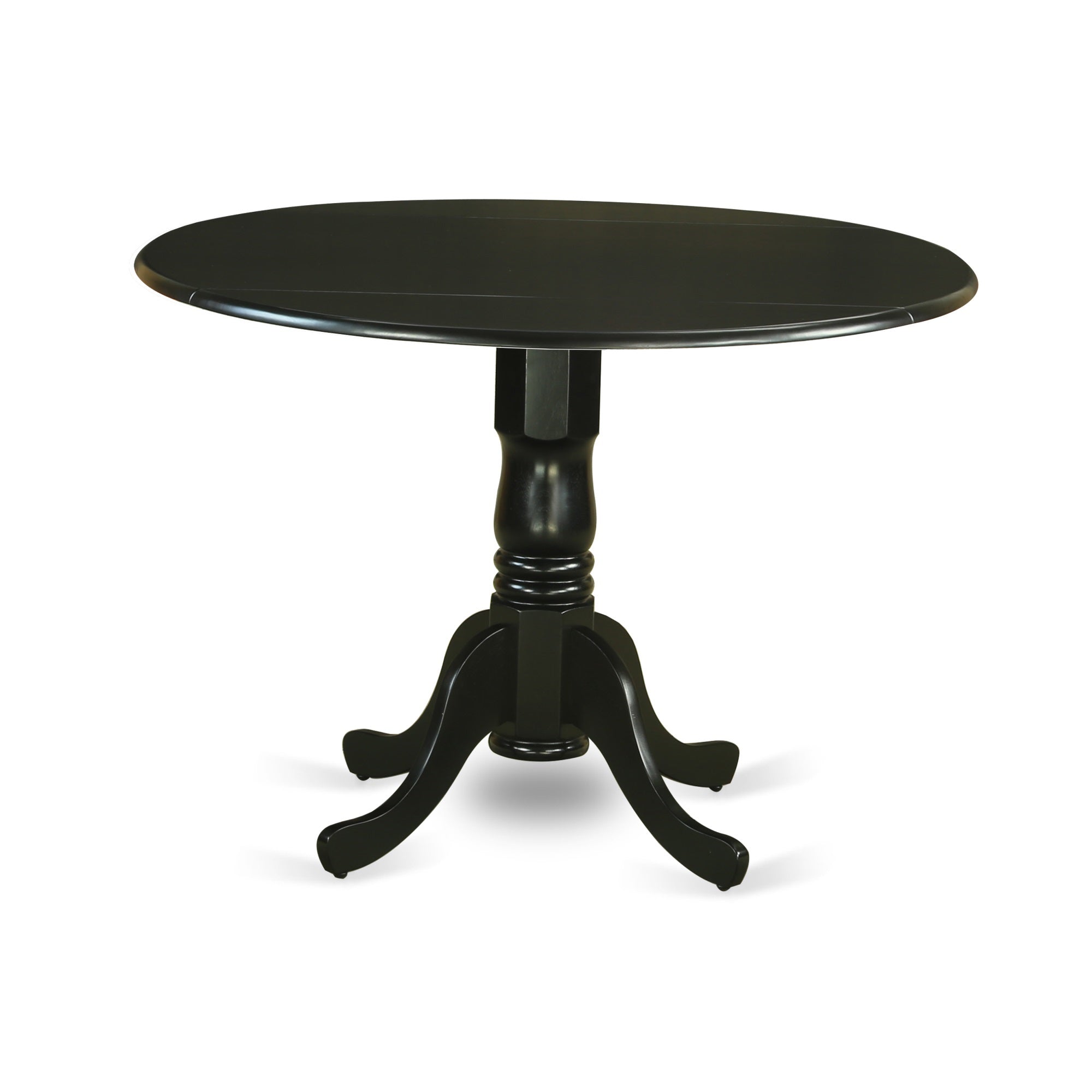 Exquisite 5-Piece Kitchen Table Set , Black Finish , Rubber Wood Construction , No Mdf Or Plywood , Dlpf5-Blk-C-Vv