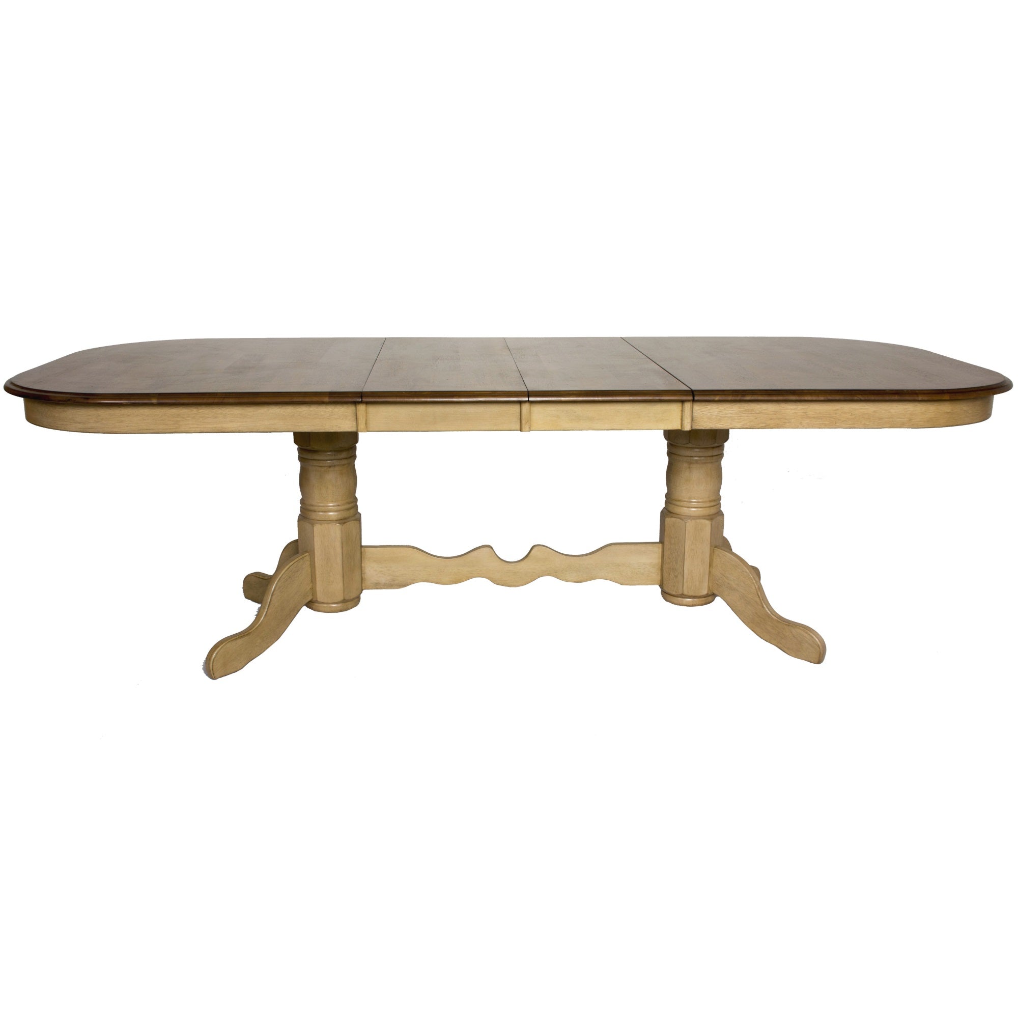 Sunset Trading Brook 96 Oval Double Pedestal Extendable Dining Table | Seats 10"
