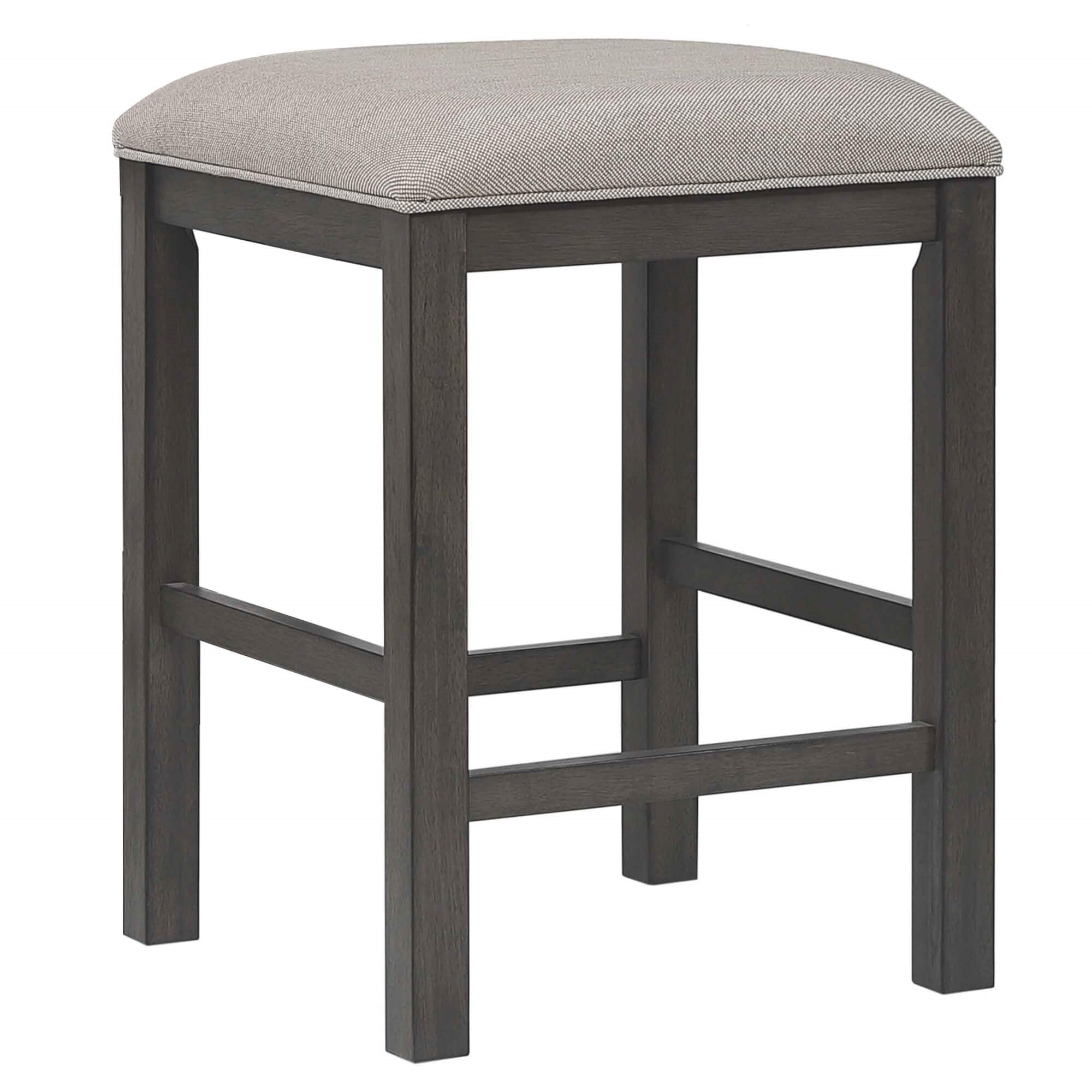 Sunset Trading Shades Of Gray Upholstered Barstool | Backless | Counter Height Stool