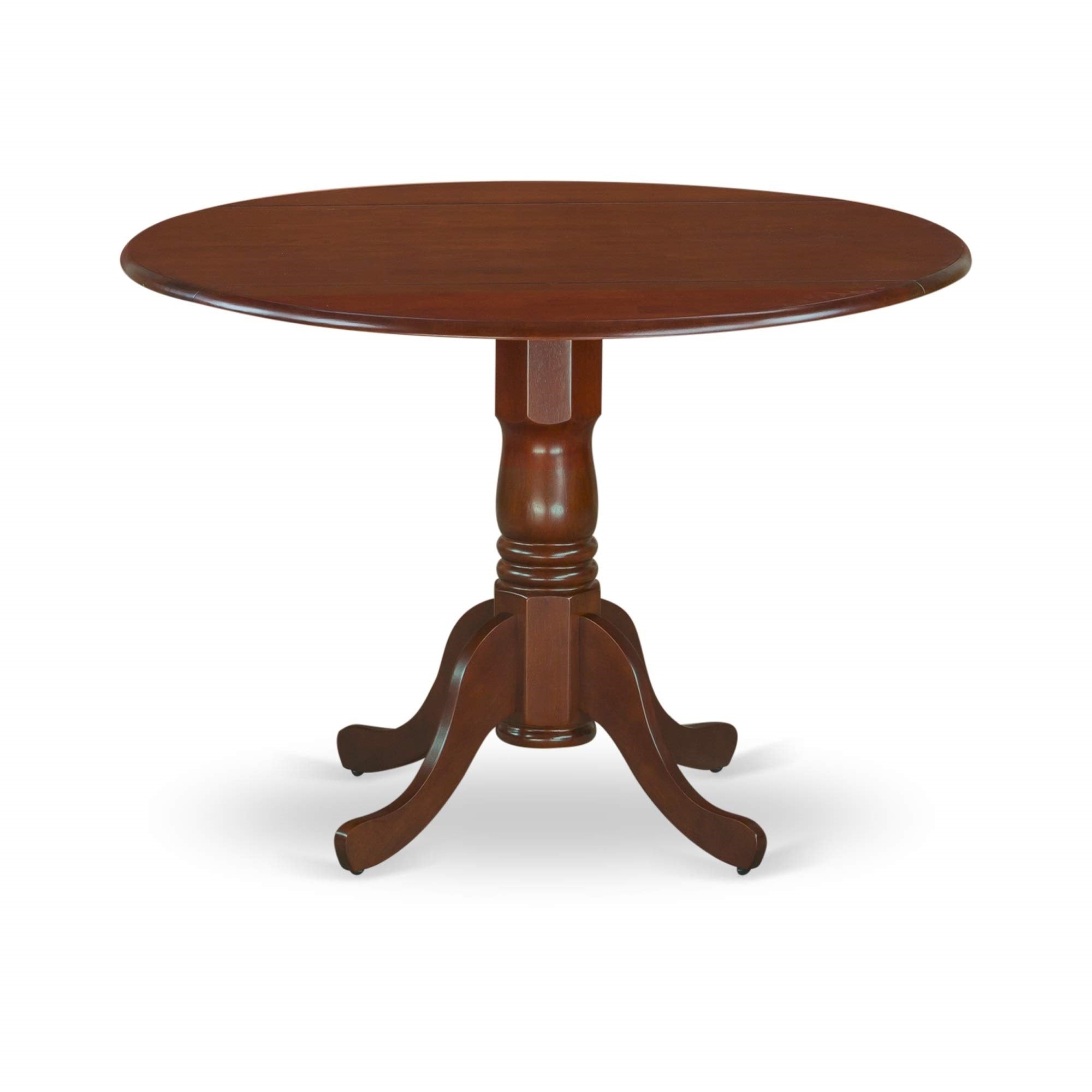 Casafoyer Dlve3-Mah-47 3 Piece Kitchen Table Set Contains A Round Dining Table With Dropleaf And 2 Light Sable Linen Fabric Upholstered Chairs, 42X42 Inch, Linen White