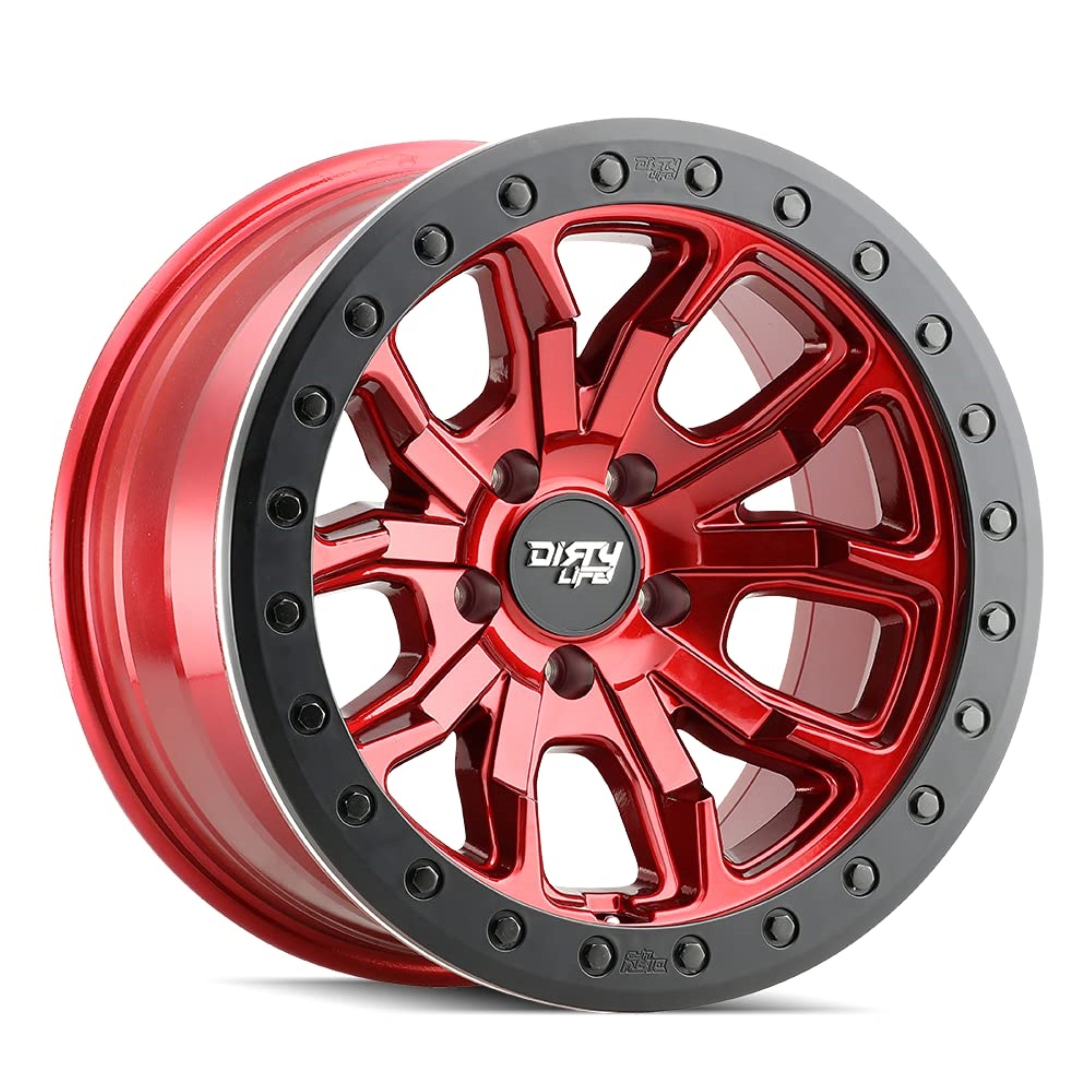 Dirty Life Dt-1 Crimson Candy Red Wheel With Alloy Steel (17 X 9. Inches /6 X 106 Mm, -12 Mm Offset)