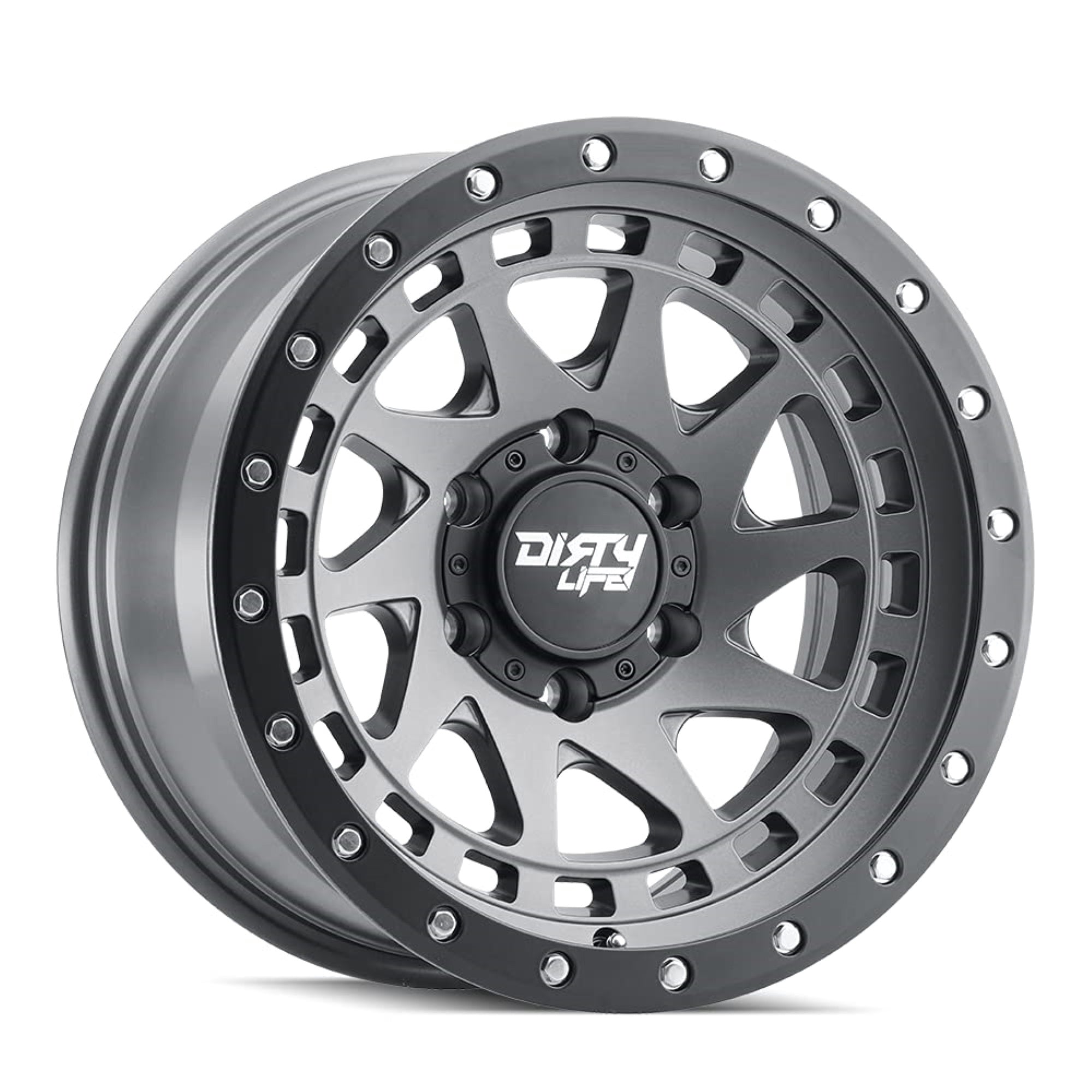 Enigma Pro 17X9, Bolt Pattern: 5X5/, Offset: -12, Satin Graphite W/Simulated Ring, Set Of 1