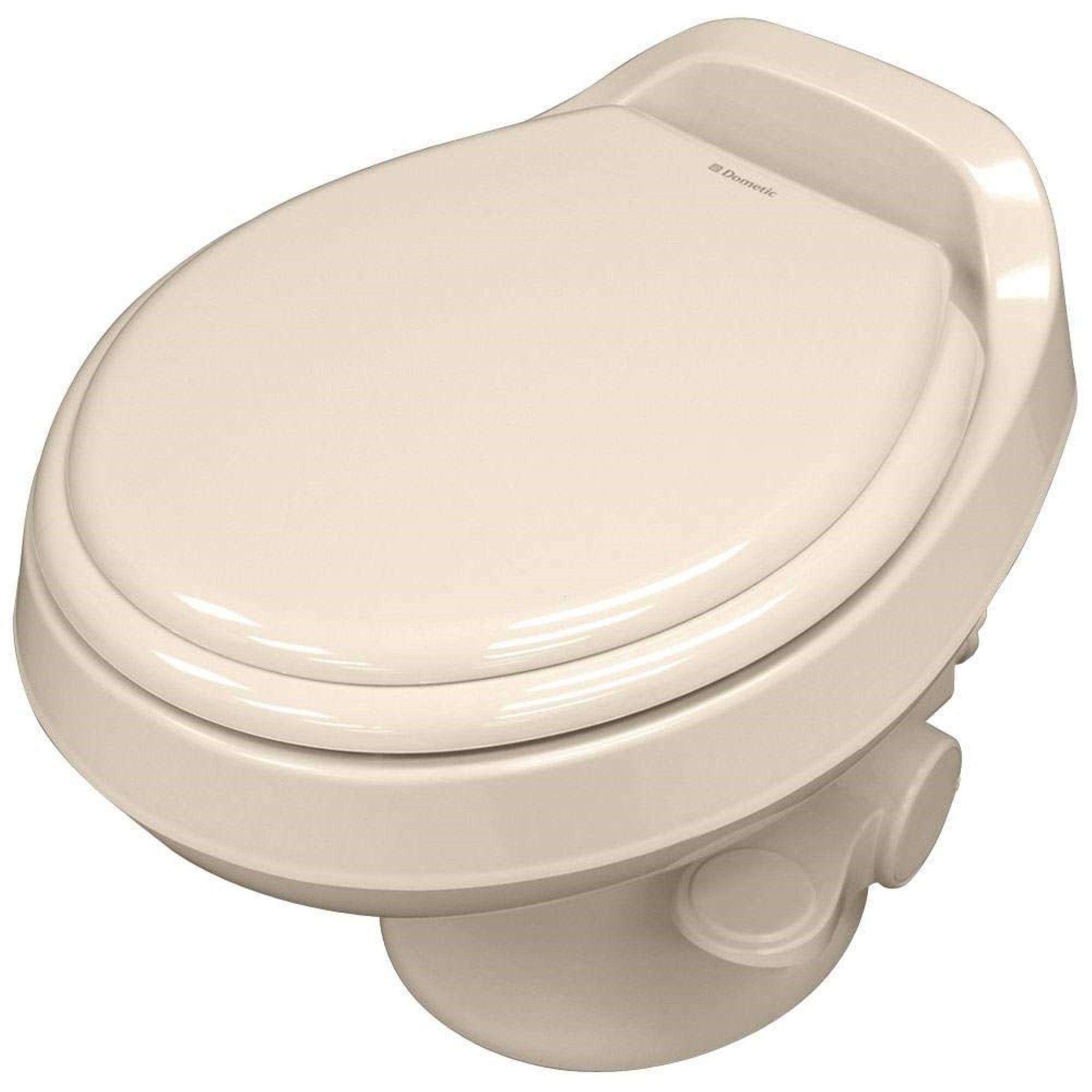 Dometic 301 Toilet Low Profile 13.5' Height- Bone, 301-Ss/Rt/Bone, Full Size Residential Style, Clean And Watertight Triple Jet Rinse With Foot Pedal