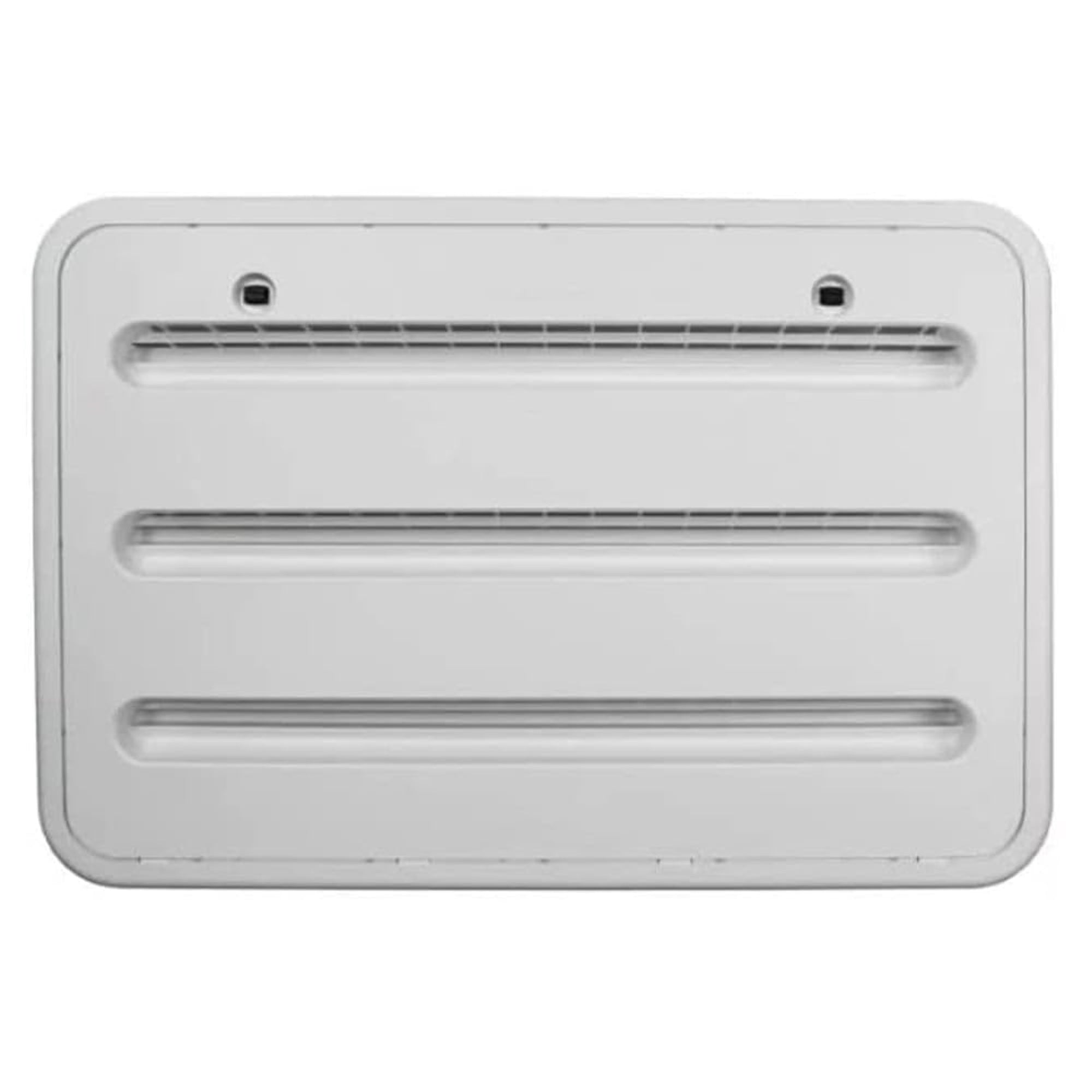 Dometic Rv Refrigerator Lower/Upper Mount Vent - Replacement Vent Assembly For Refrigerators - Paintable Recessed Grid Design With Cut-Out 14' X 22' - Polar White
