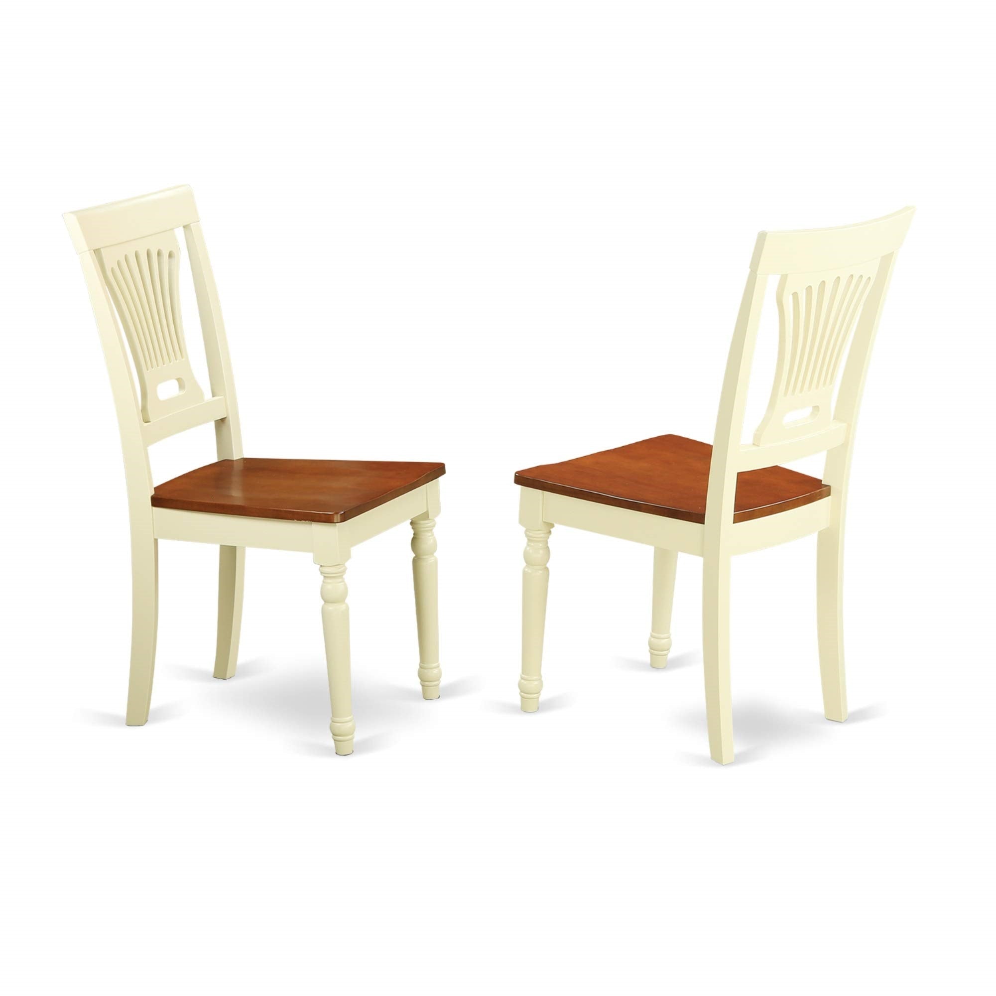 Ergode Dopl5-Whi-W, 5-Piece Kitchen Dining Table Set, Butterfly Leaf, 4 Chairs, Asian Wood, Buttermilk & Cherry, 42X78 Inch