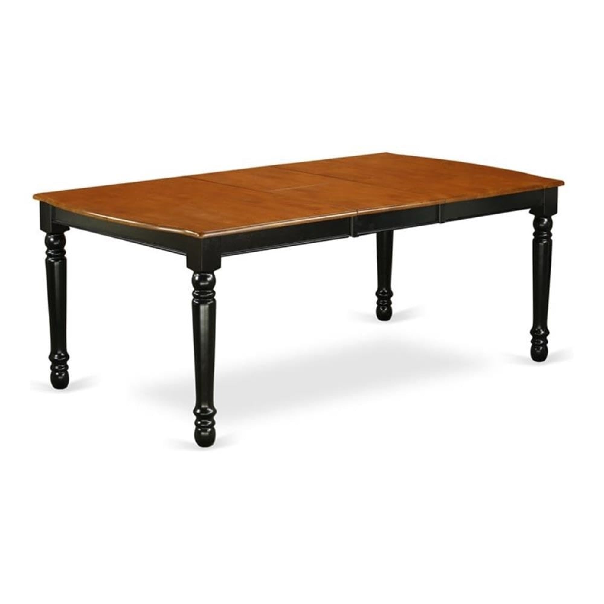 Casafoyer Dot-Bch-T Dover Kitchen Dining Table - A Rectangle Wooden Table Top With  Leaf & Stylish Legs, 42X78 Inch, Black & Cherry