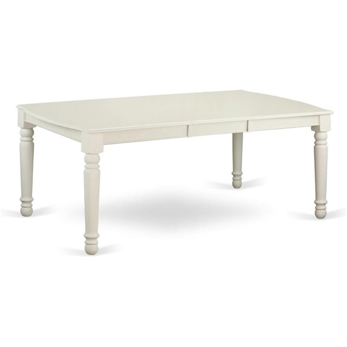 Casafoyer Dot-Lwh-T Dover Modern Kitchen Table - A Rectangle Dining Table Top With  Leaf & Stylish Legs, 42X78 Inch, Linen White