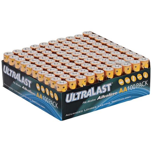 Ultralast Ula100Aab Ula100Aab Alkaline Aa Batteries, 100 Pk