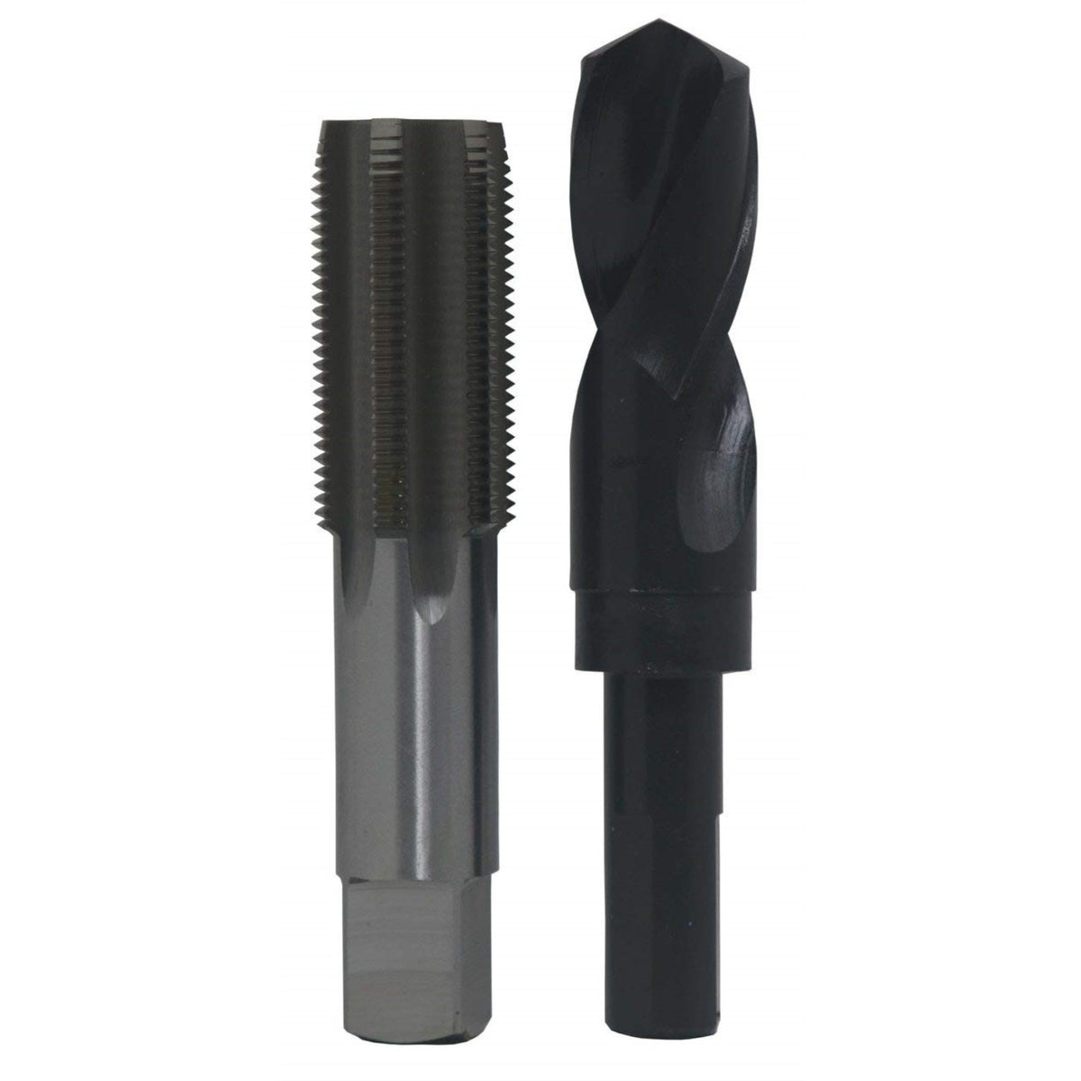 1-1/2-6 Hss Plug Tap And Matching 1-11/32 Hss 1/2 Shank Drill Bit In Plastic Pouch.