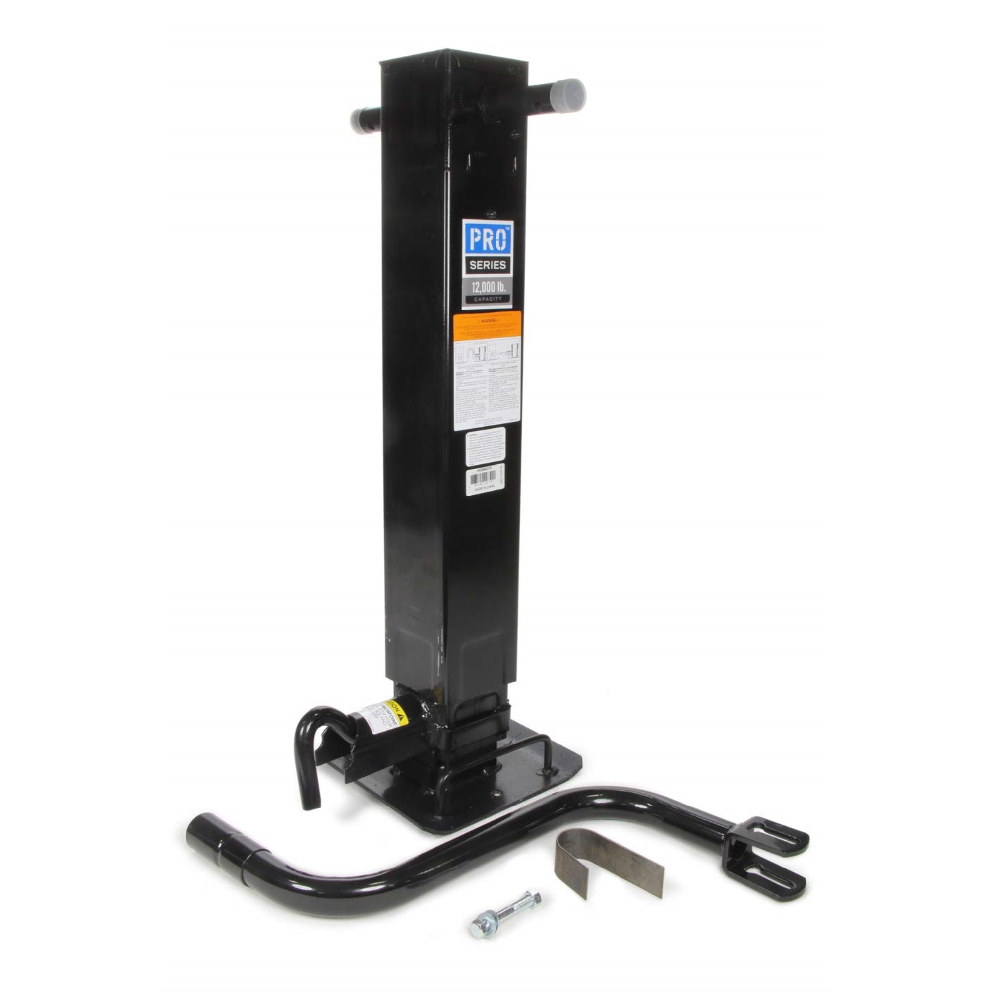 Reese Pro Series 1400980376 Weld On Trailer Jack, 12,000 Lbs. Capacity, Sidewind Crank, No Mount Square Jack Tube, 12-1/2 Inch Travel