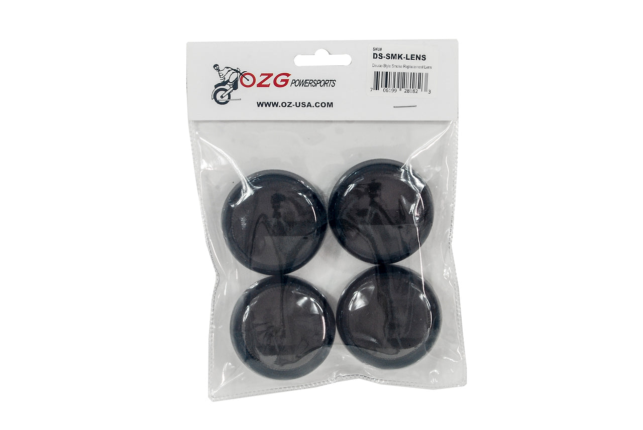 Set (4) Smoke Turn Signal Lens Deuce-Style Snap On Replacement lens  for Harley 2002-2013 Street Glide FLHX