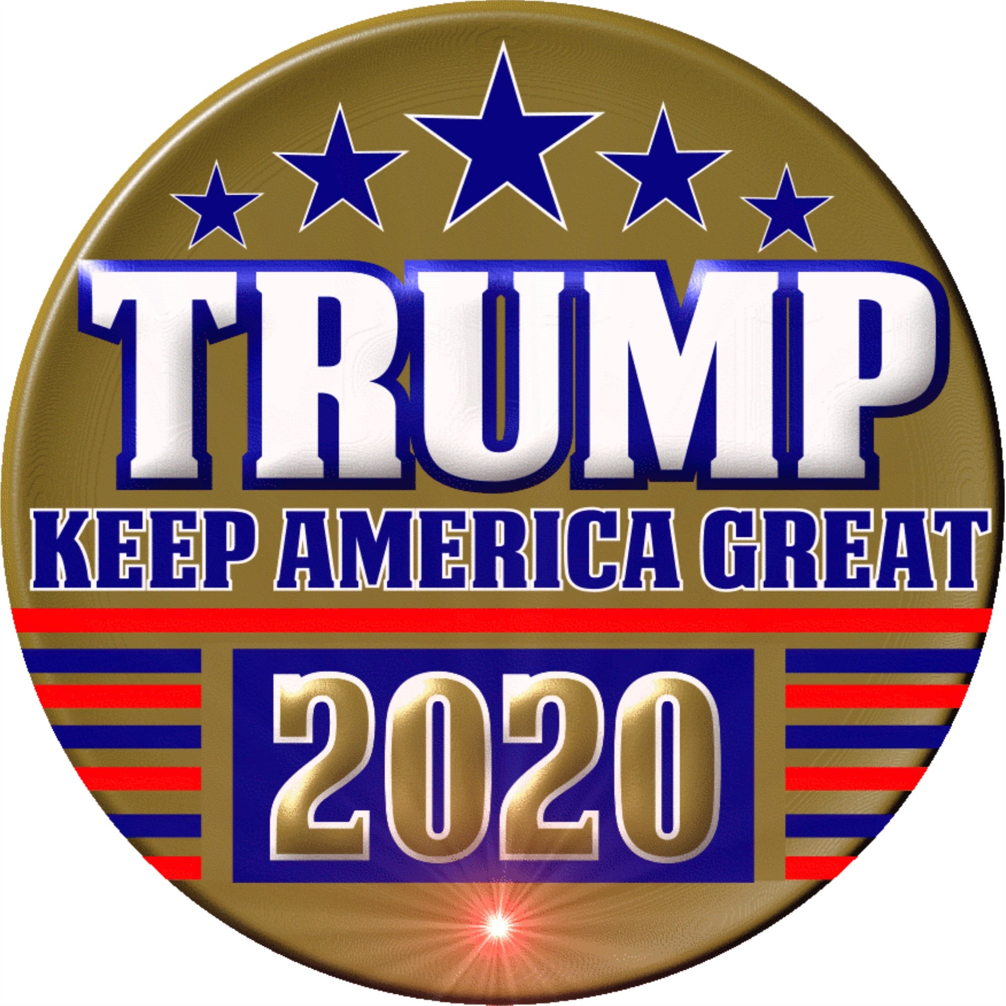 Donald TRUMP 2020 Keep America Great MAGA Flashing Pin