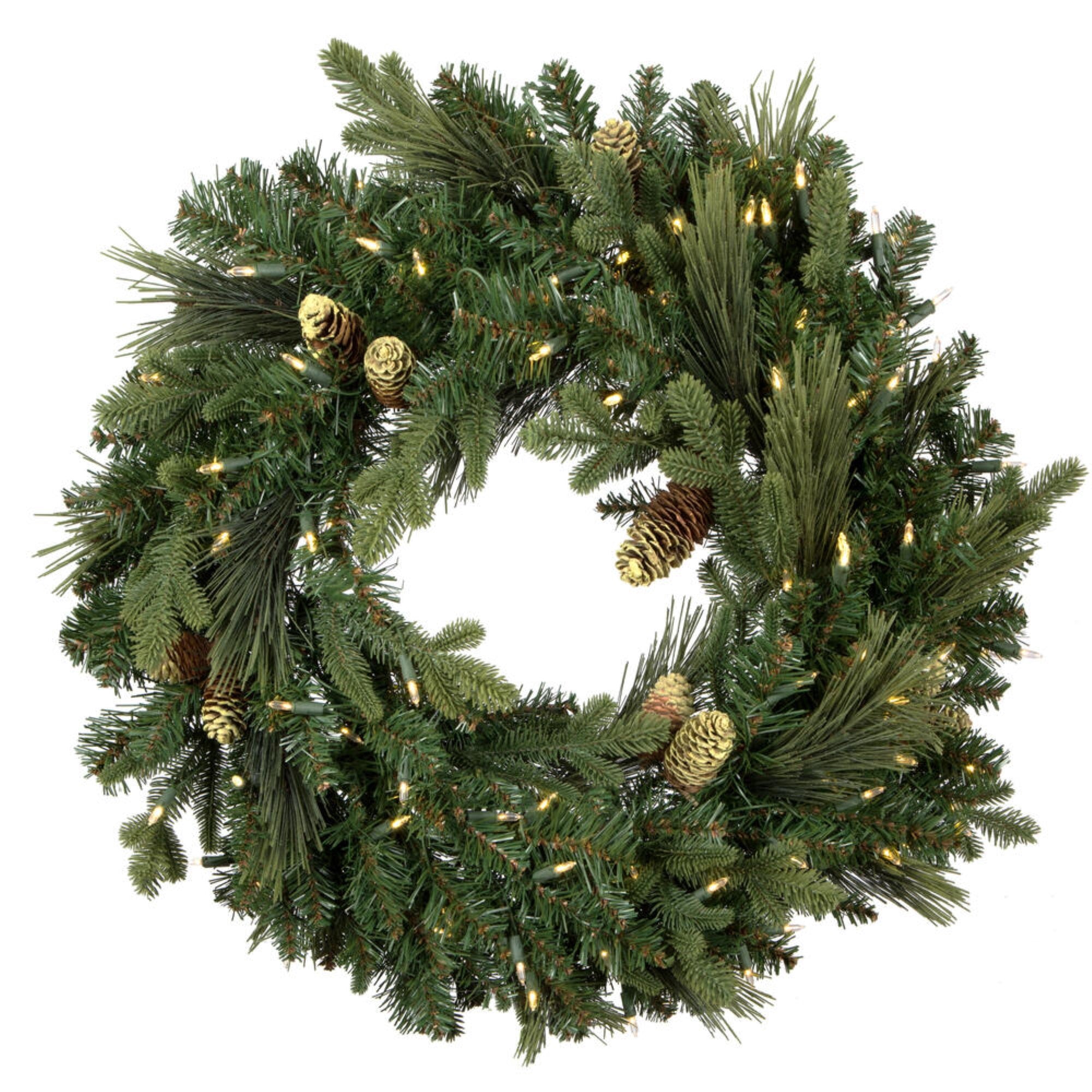 30” Emerald Mix Wreath Dura-Lit 100WW