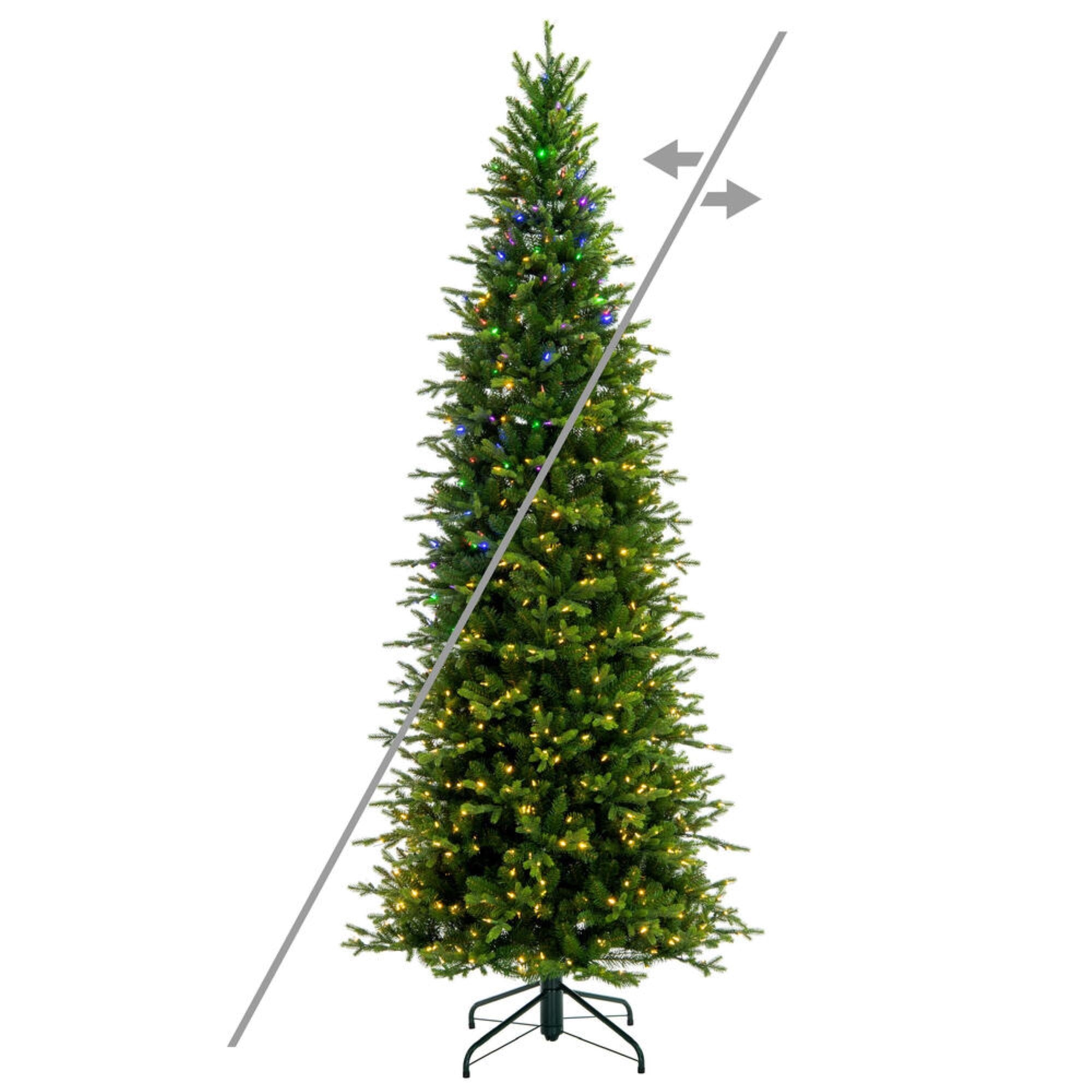 Vickerman 9' x 48” Wistler Spruce Artificial Pre-Lit Christmas Tree, 800 Color Changing Lights