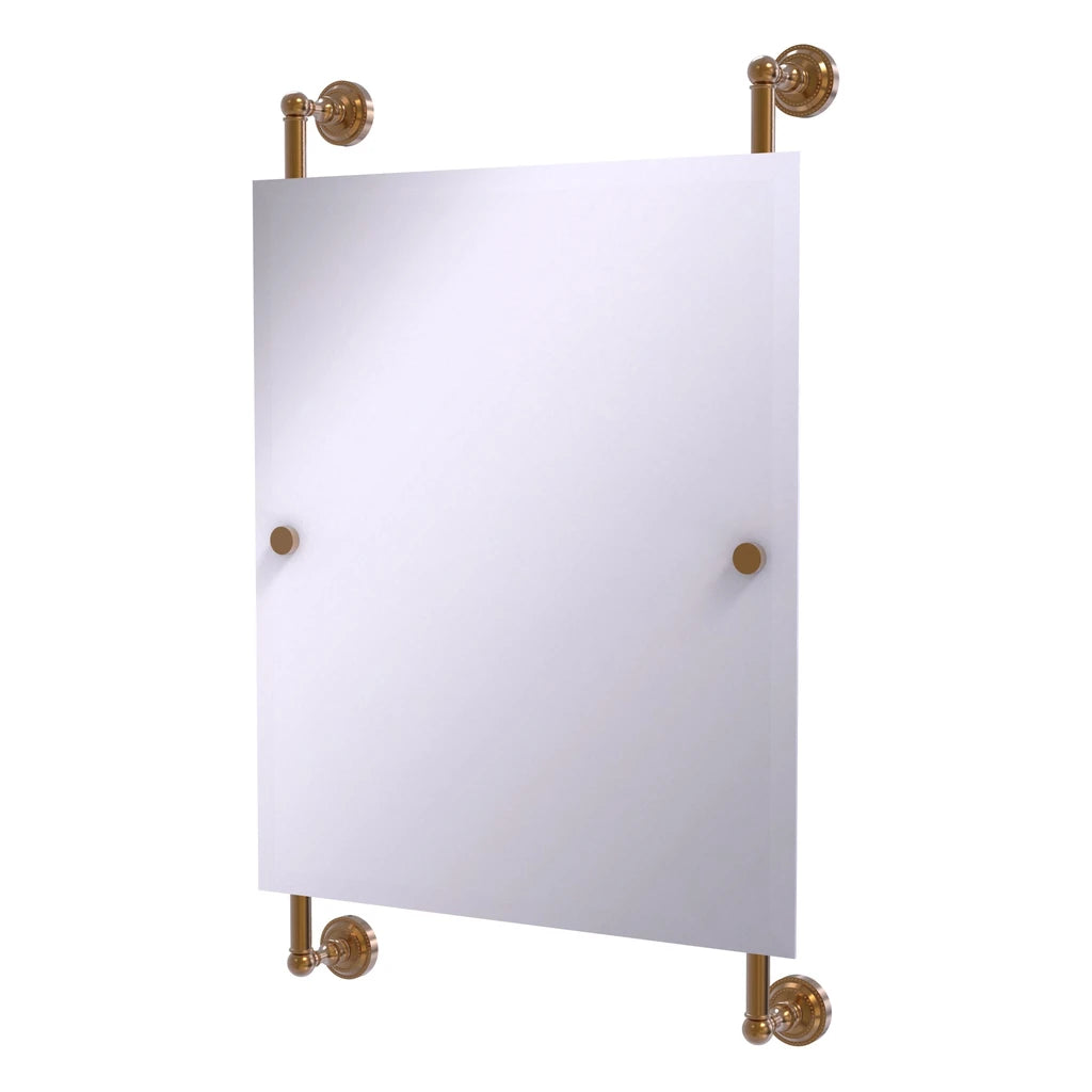 Dottingham Collection Rectangular Frameless Rail Mounted Mirror - DT-27-92-BBR