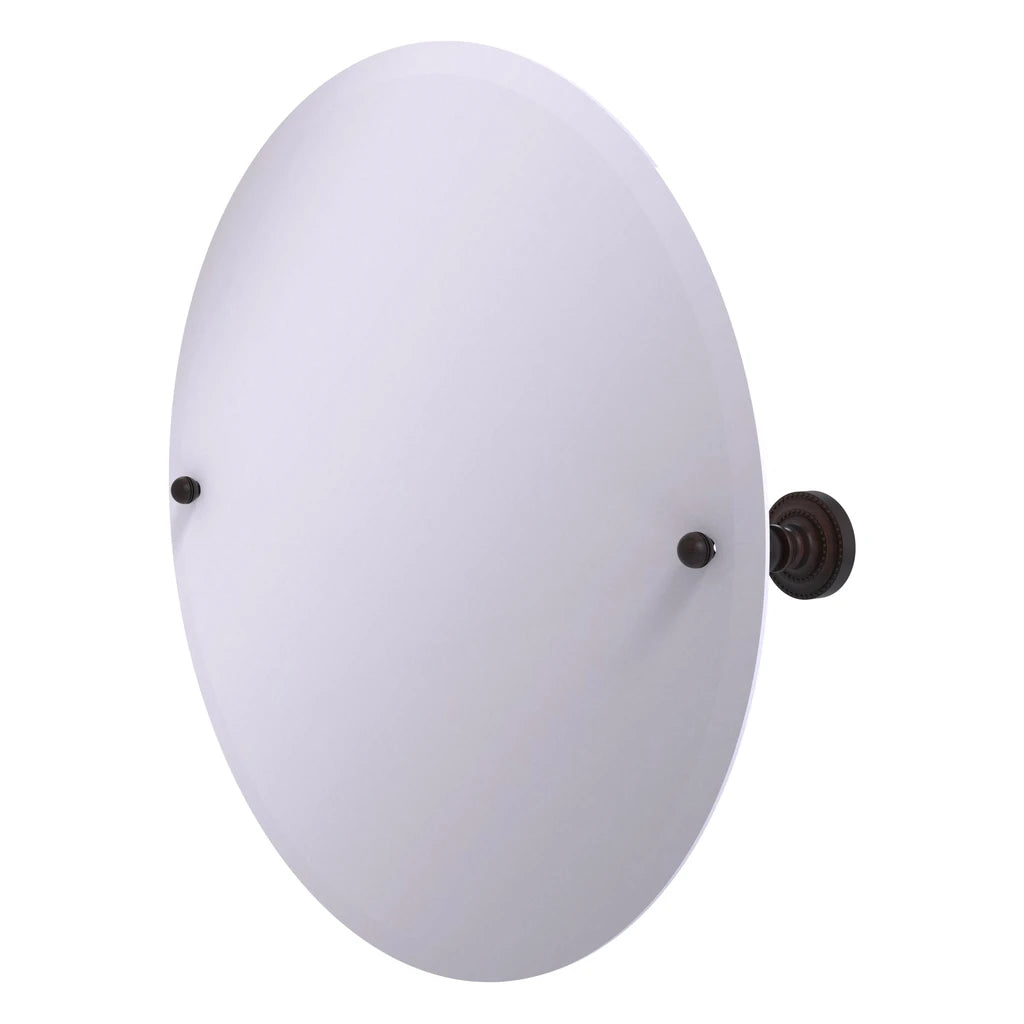Frameless Round Tilt Mirror with Beveled Edge - DT-90-VB