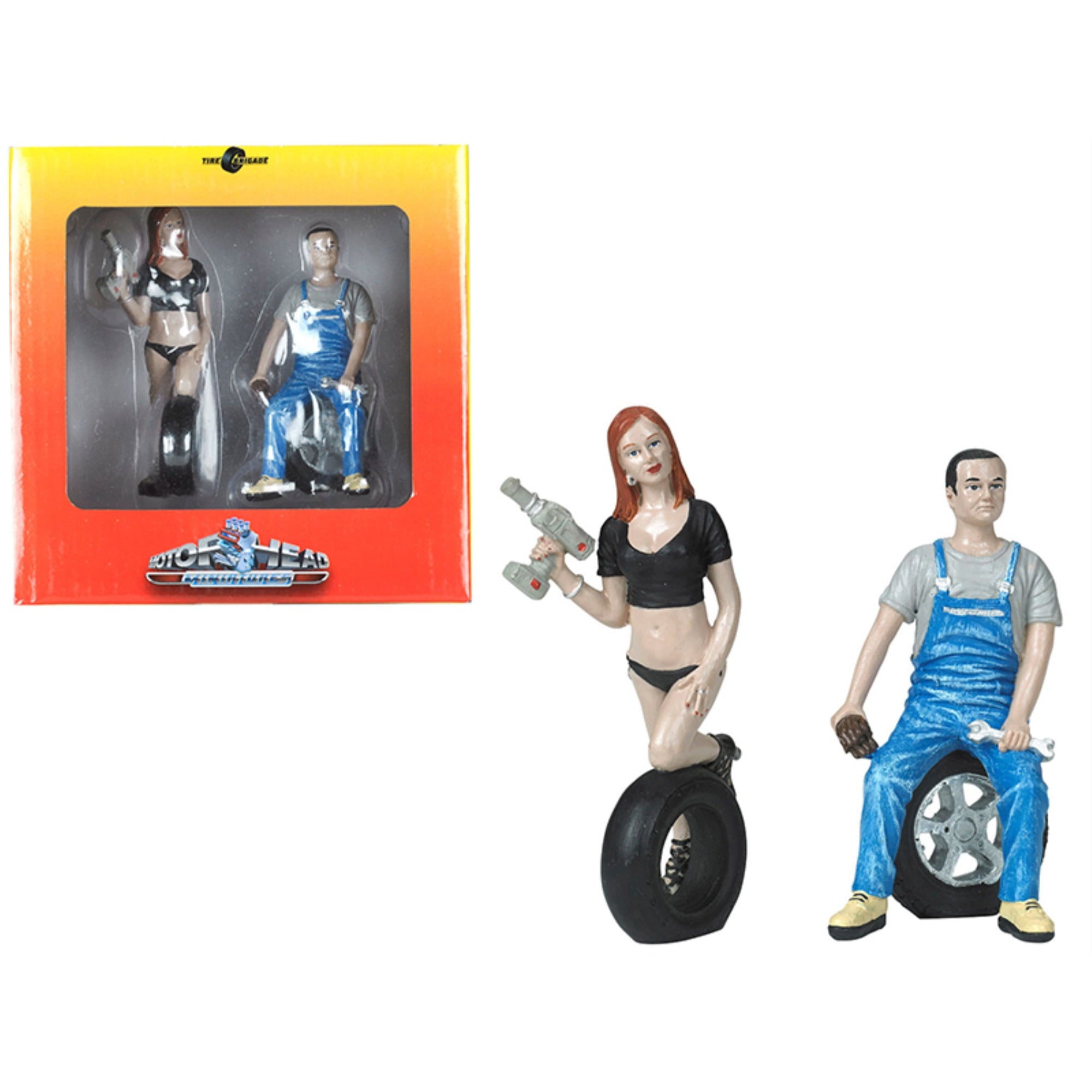 Motorhead Miniatures Mh768 1-18 Scale Michele & Derek Figurines Set - 2 Piece