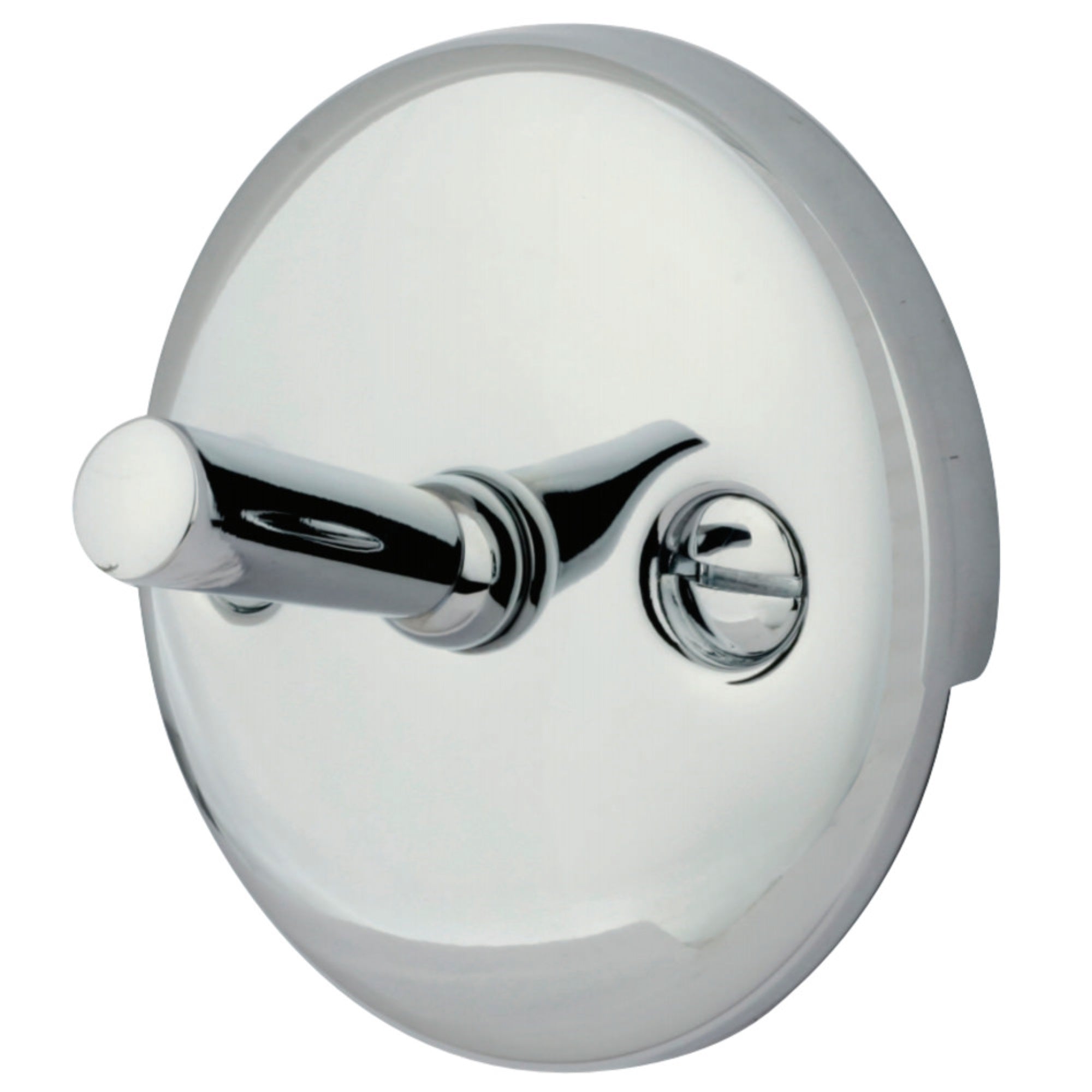Kingston Brass Dtl101 Round Overflow Plate With Trip Lever Drain, Polished Chrome