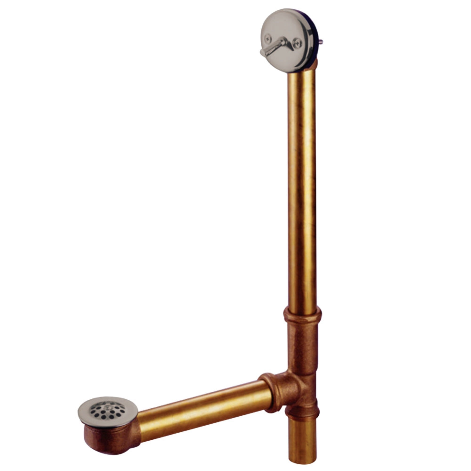 Kingston Brass Dtl1208 Made To Match 20 Trip Lever Waste & Overflow With Grid, Brushed Nickel