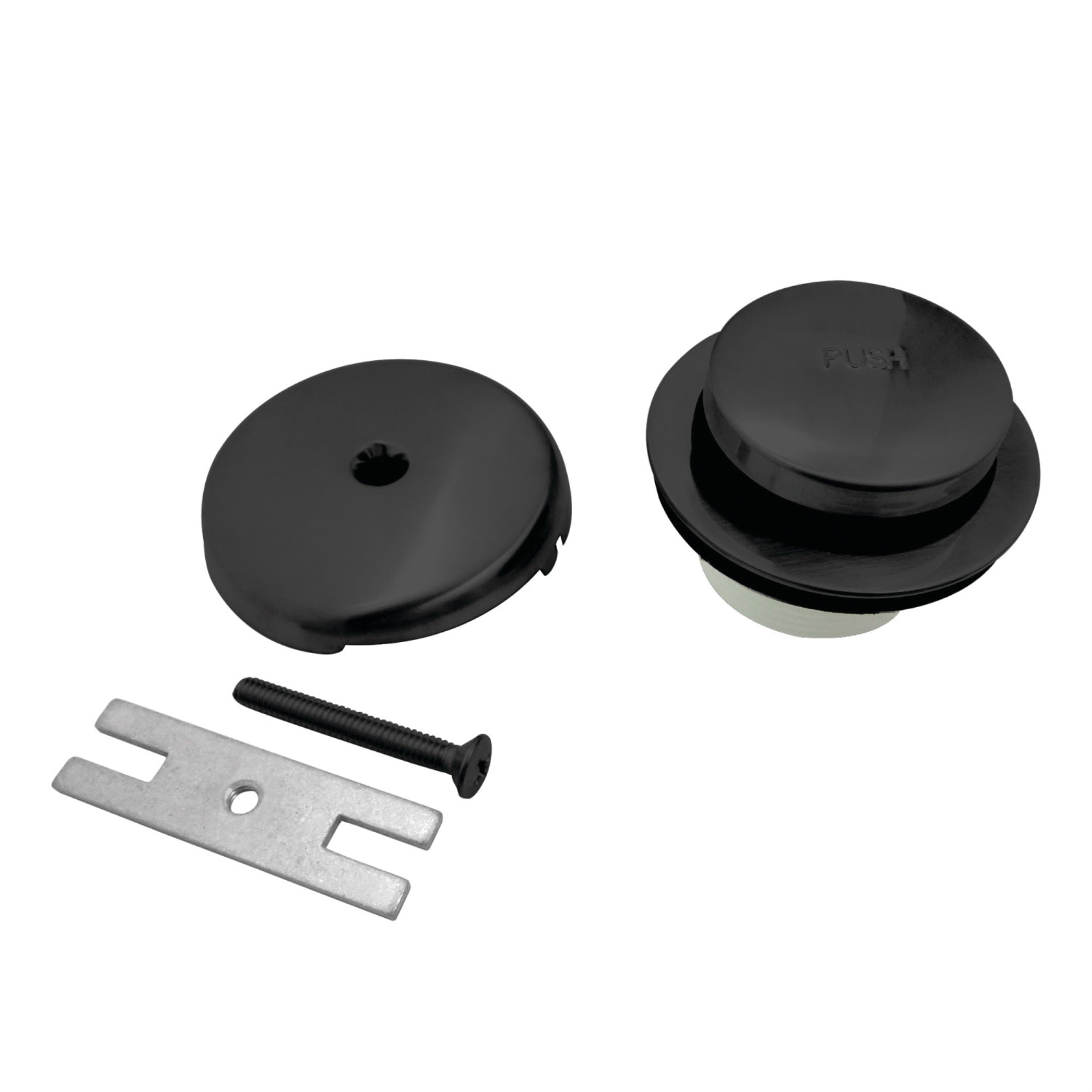 Kingston Brass Dtt5302A0 Easy Touch Toe-Tap Tub Drain Kit, Matte Black