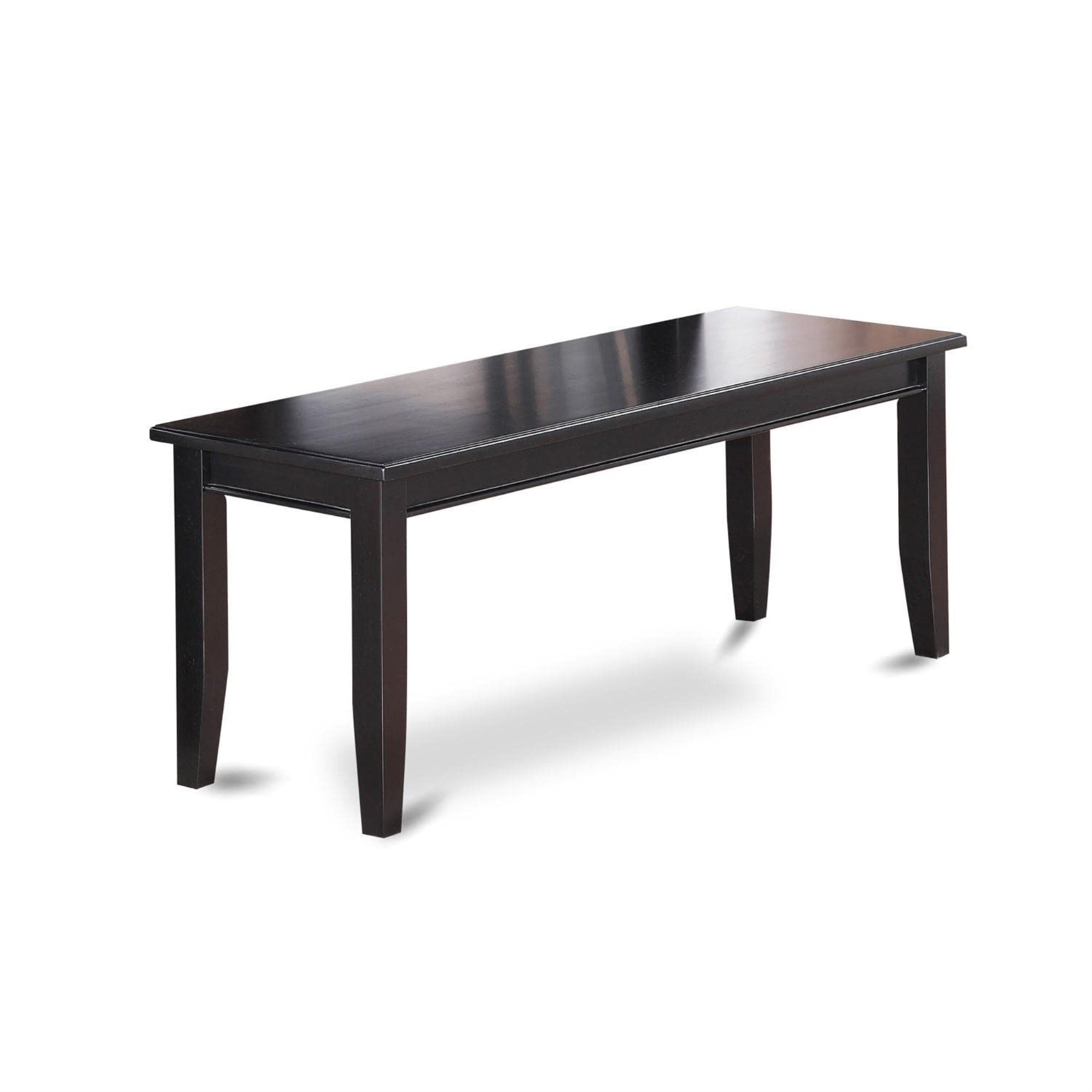 Casafoyer Dub-Blk-W Dudley Dining Bench With Wooden Seat, 51X15X17 Inch, Black