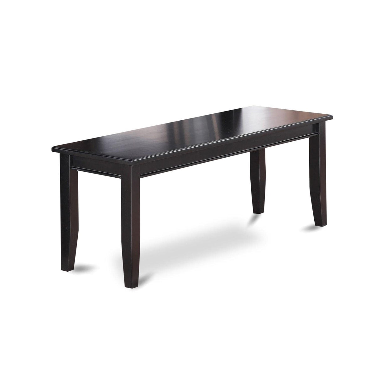 Casafoyer Dub-Blk-W Dudley Dining Bench With Wooden Seat, 51X15X17 Inch, Black