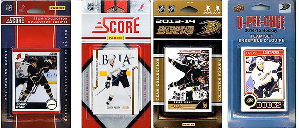 Nhl Anaheim Ducks 4 Different Licensed Trading Card Team Sets