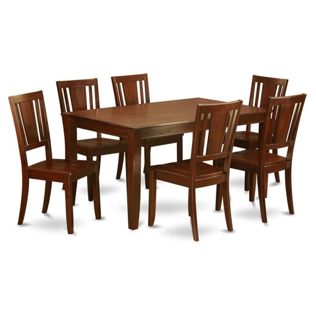 Casafoyer Dudley 7 Piece Set Consist Of A Rectangle Kitchen Table And 6 Dining Room Chairs, 36X60 Inch, Dudl7-Mah-W