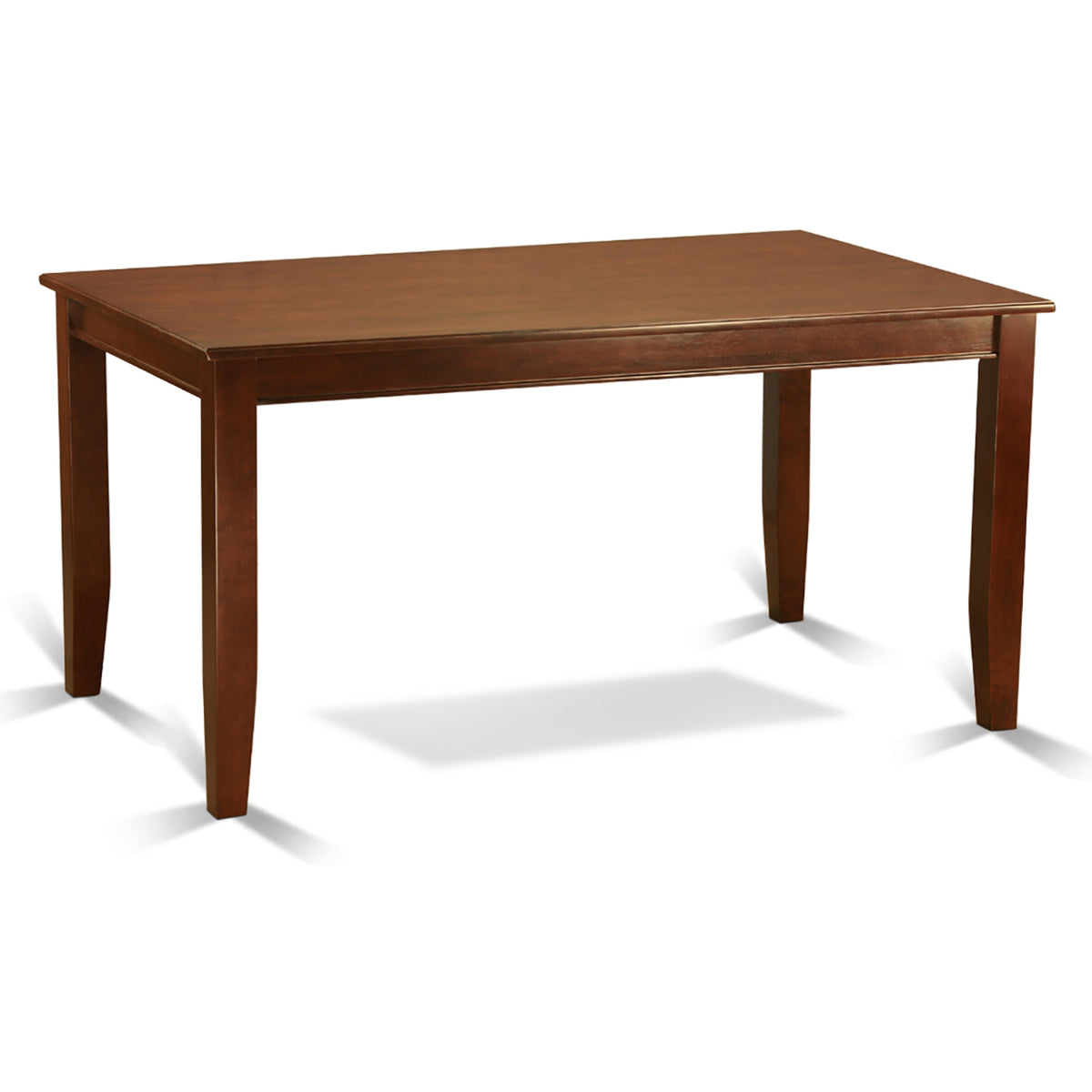6 Pc Kitchen Table With Bench Set - Mahogany Finish, Asian Hardwood, Rectangular Dining Table, Tapered Legs, Solid Wood Top, Coordinating Chairs, Versatile & Stylish