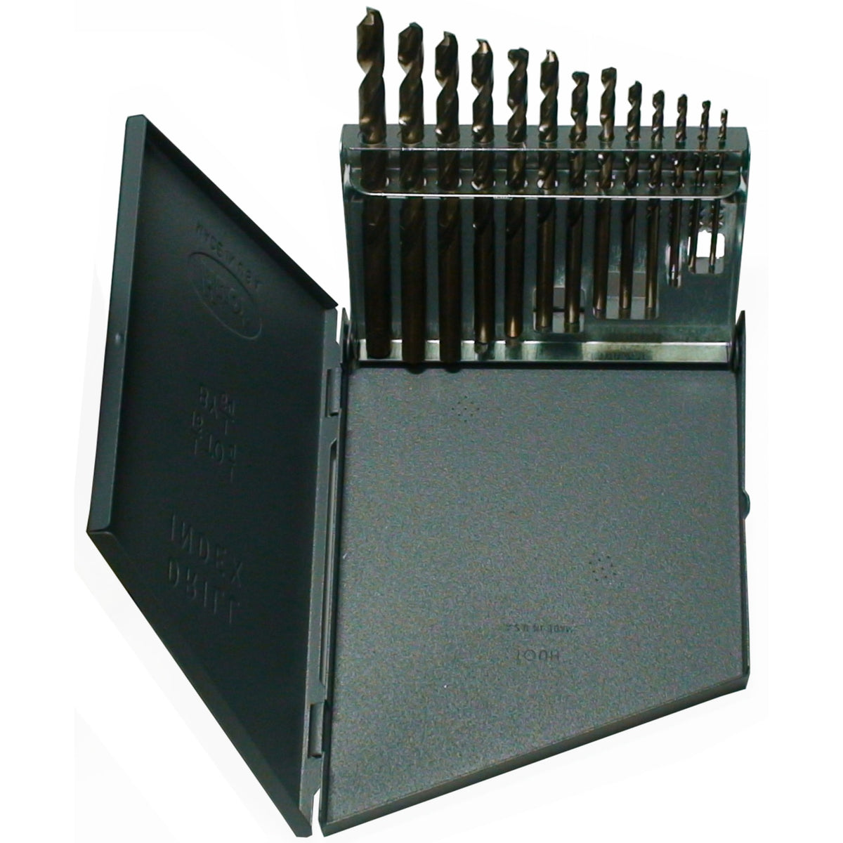 1/16-1/4X64Ths 13 Piece Cobalt Jobber Length Drill Bit Set, Qualtech, Dwd13J-Co-Set