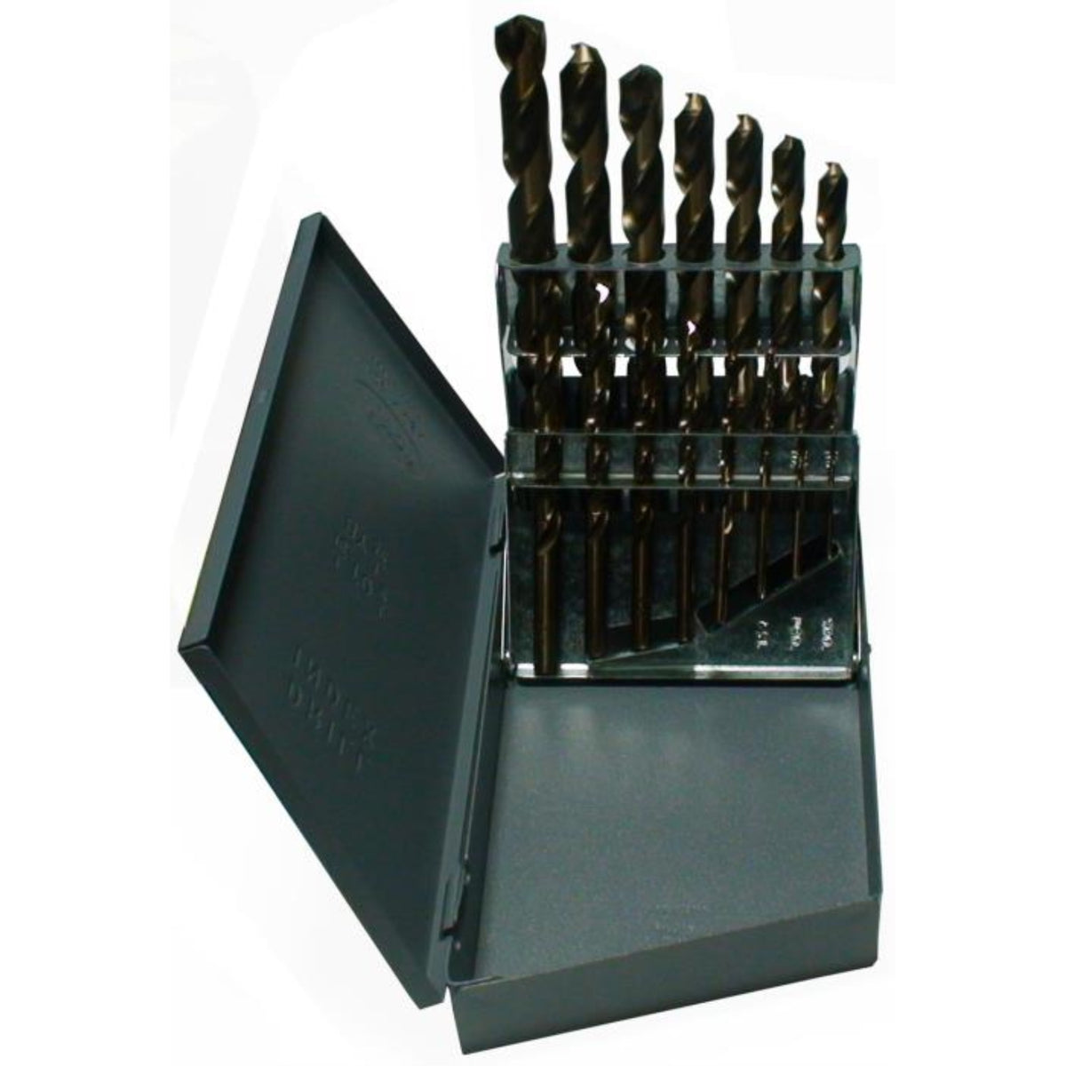 1/16-1/2X64Ths 15 Piece Cobalt Jobber Length Drill Bit Set, Qualtech, Dwd15J-Co-Set