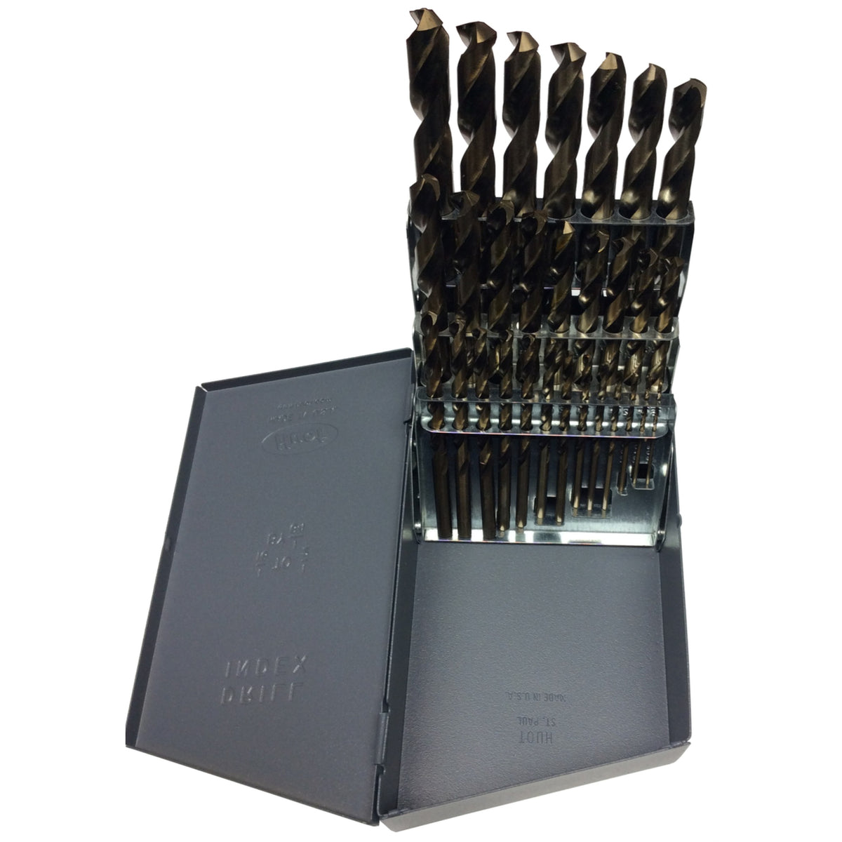 1/16-1/2X64Ths 29 Piece Cobalt Jobber Length Drill Bit Set, Qualtech, Dwd29J-Co-Set