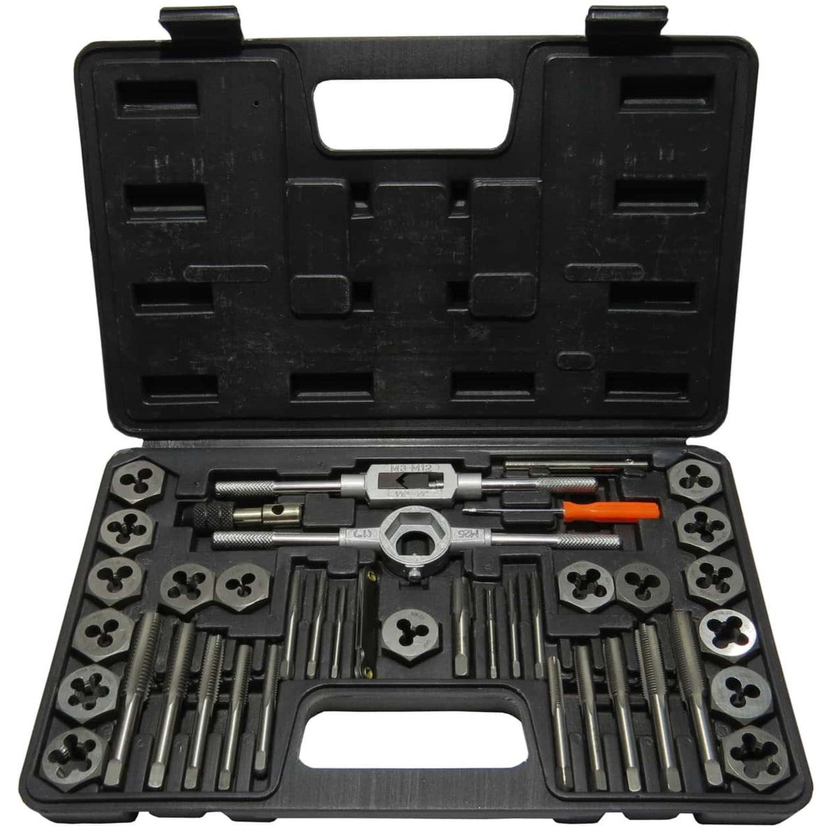 #4-1/2 Carbon Steel Tap And Die Set With Hex Die, Dwt40Pc-Hex