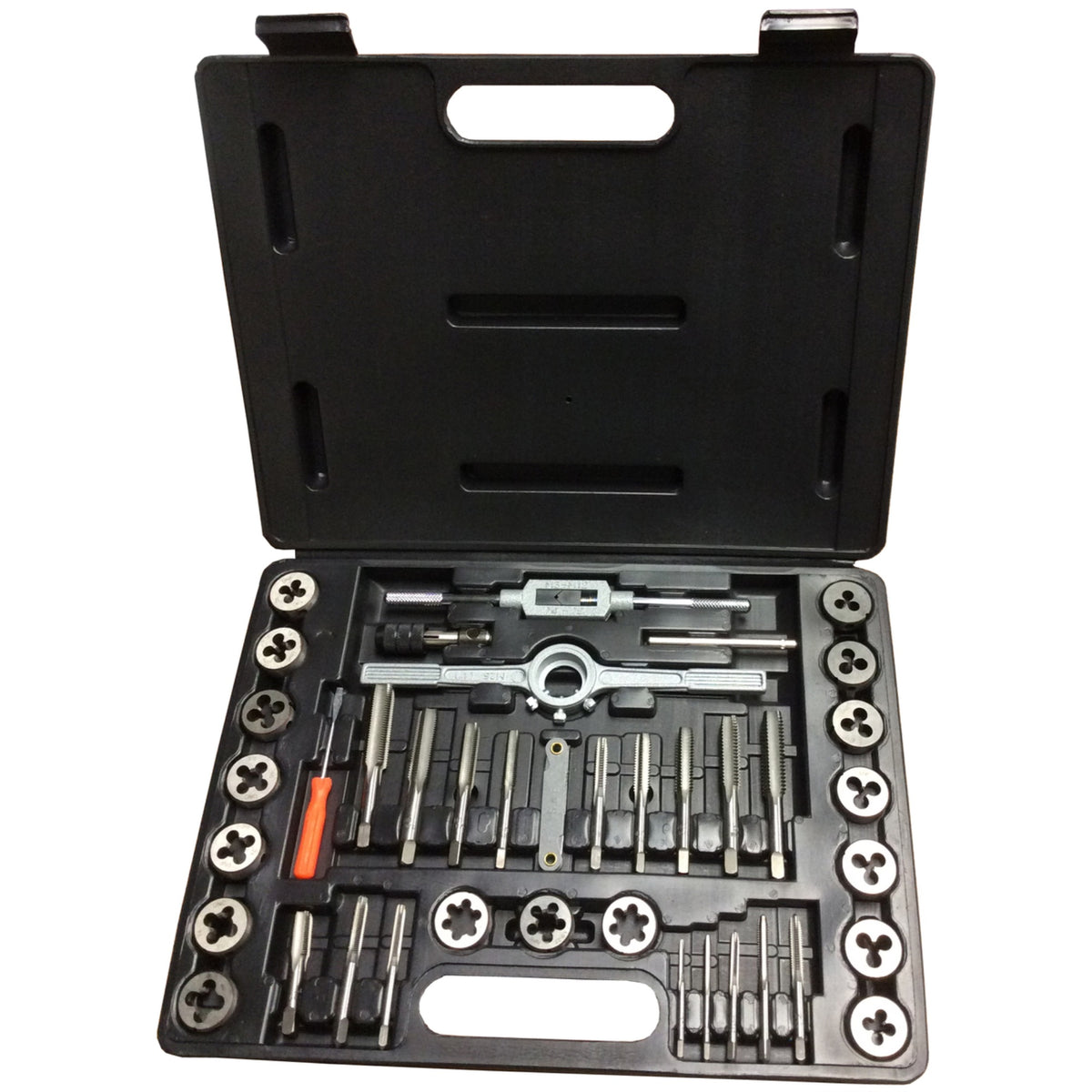 #4-1/2 Carbon Steel Tap And Die Set With Round Die, Dwt40Pc-Round