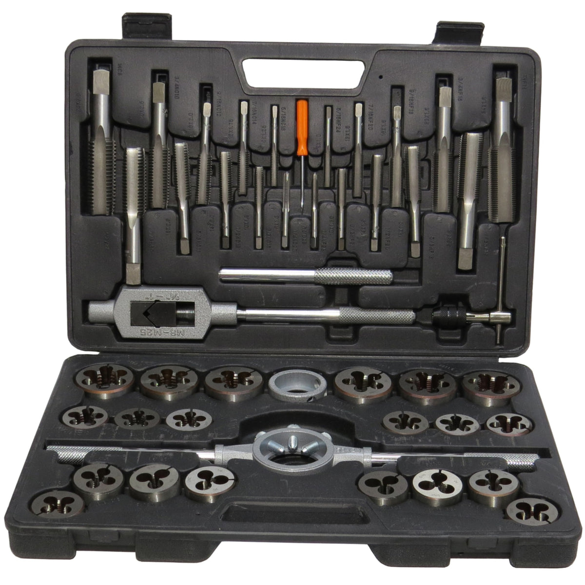 1/4-1 Carbon Steel Nc And Nf Tap And Die Set, Dwt45Pc-Set