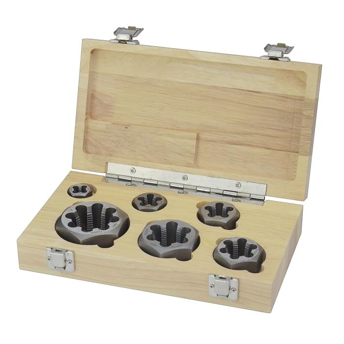 6 Piece Npt Carbon Steel Hex Pipe Die Set
