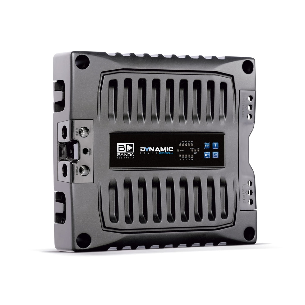 Android And Apple App Controllable Car Bluetooth Four Channel Audio Amplifier Black