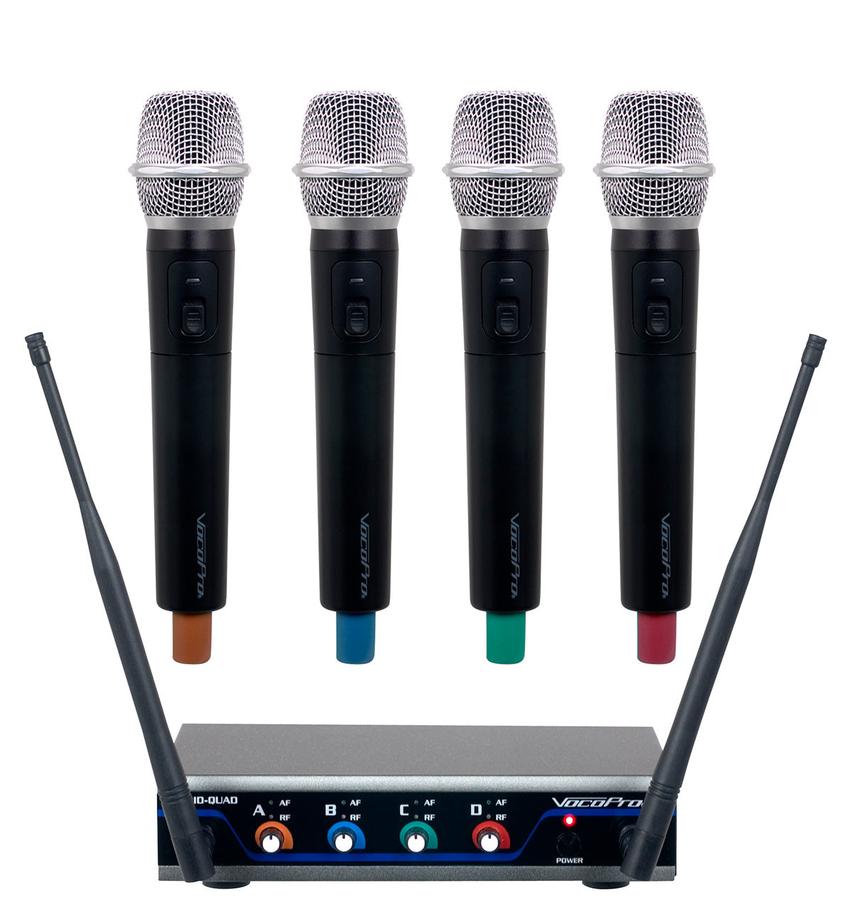 Digital-QUAD-H3 - Four Channel Wireless Handheld Microphone System “Mic-on-Chip” Technology