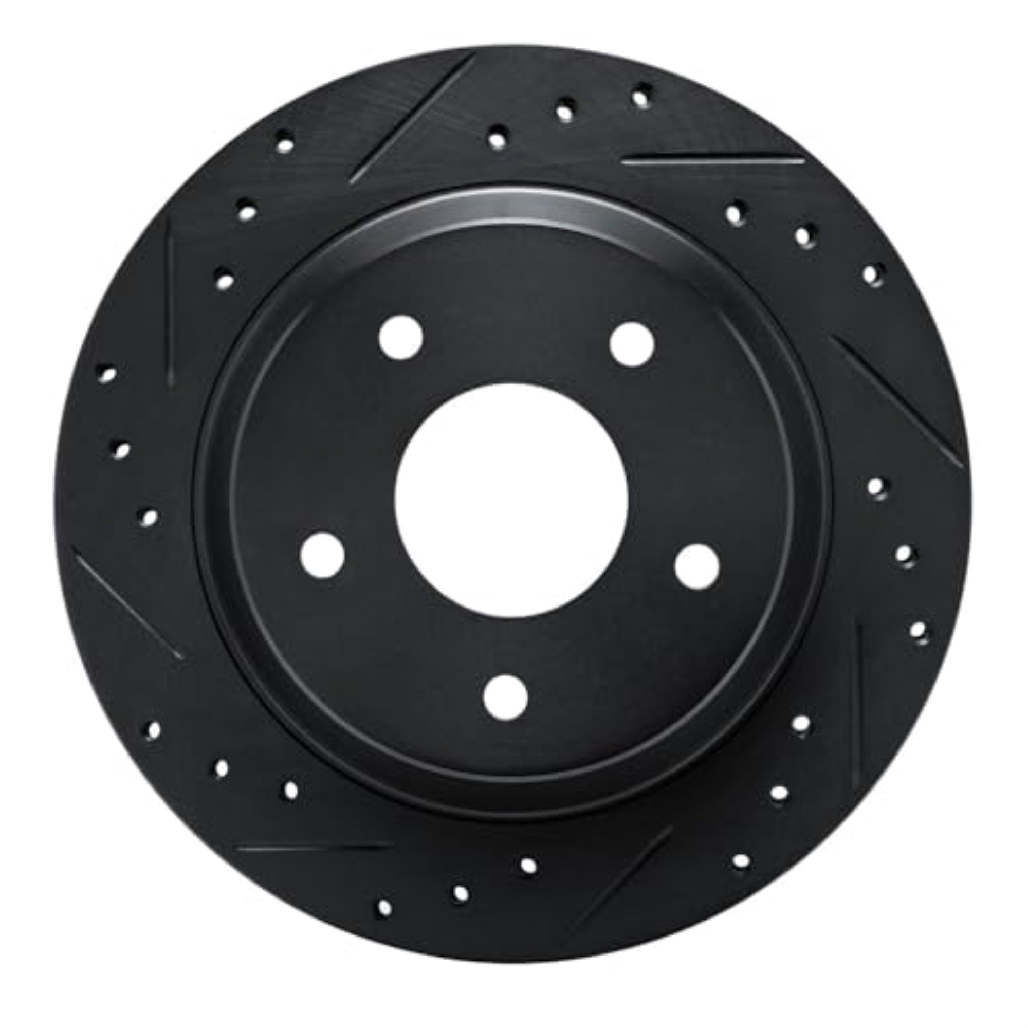 R1 Concepts Brake Rotor Drilled And Slotted Black Ecb-47015L