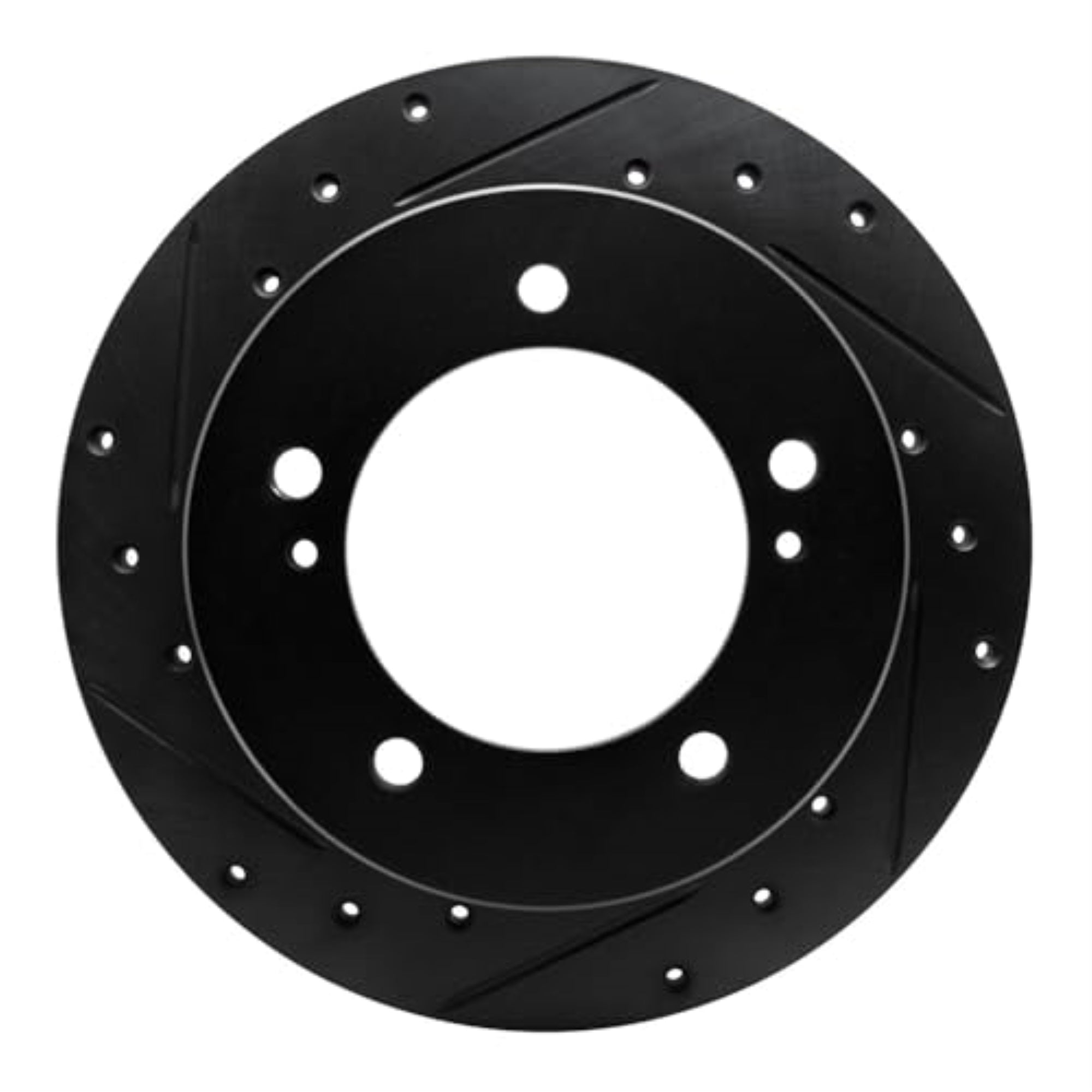 R1 Concepts Brake Rotor Drilled And Slotted Black Ecb-47058L