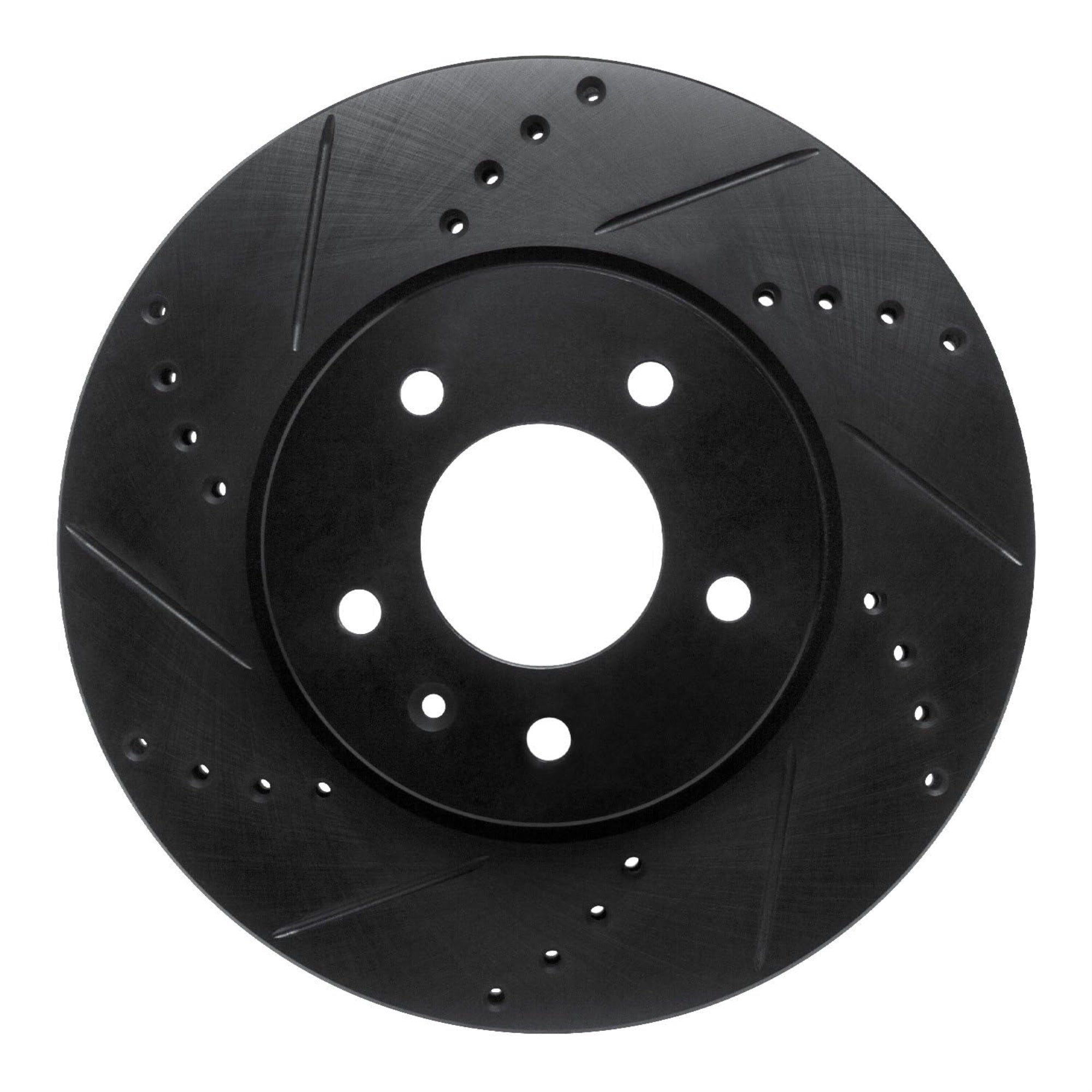 R1 Concepts Brake Rotor Drilled And Slotted Black Ecb-47070L