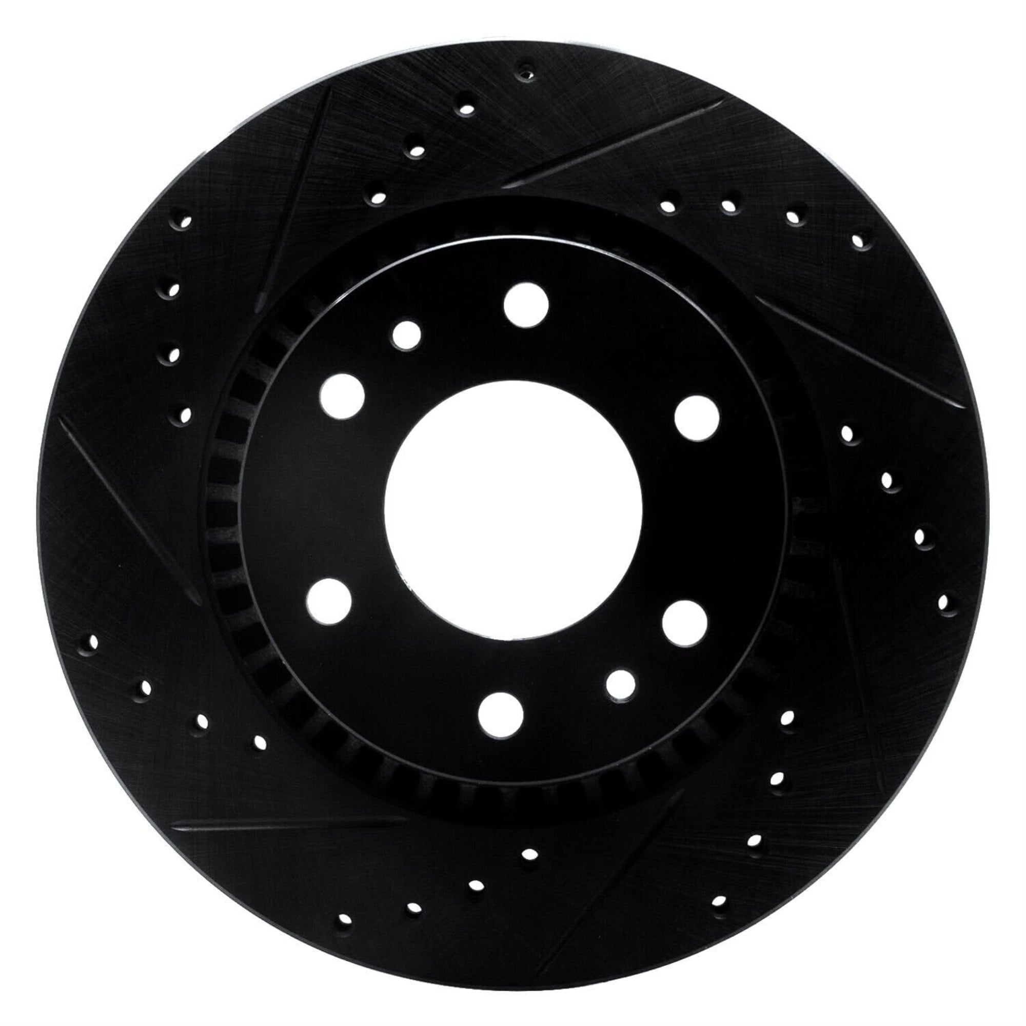 R1 Concepts Brake Rotor Drilled And Slotted Black Ecb-48052L